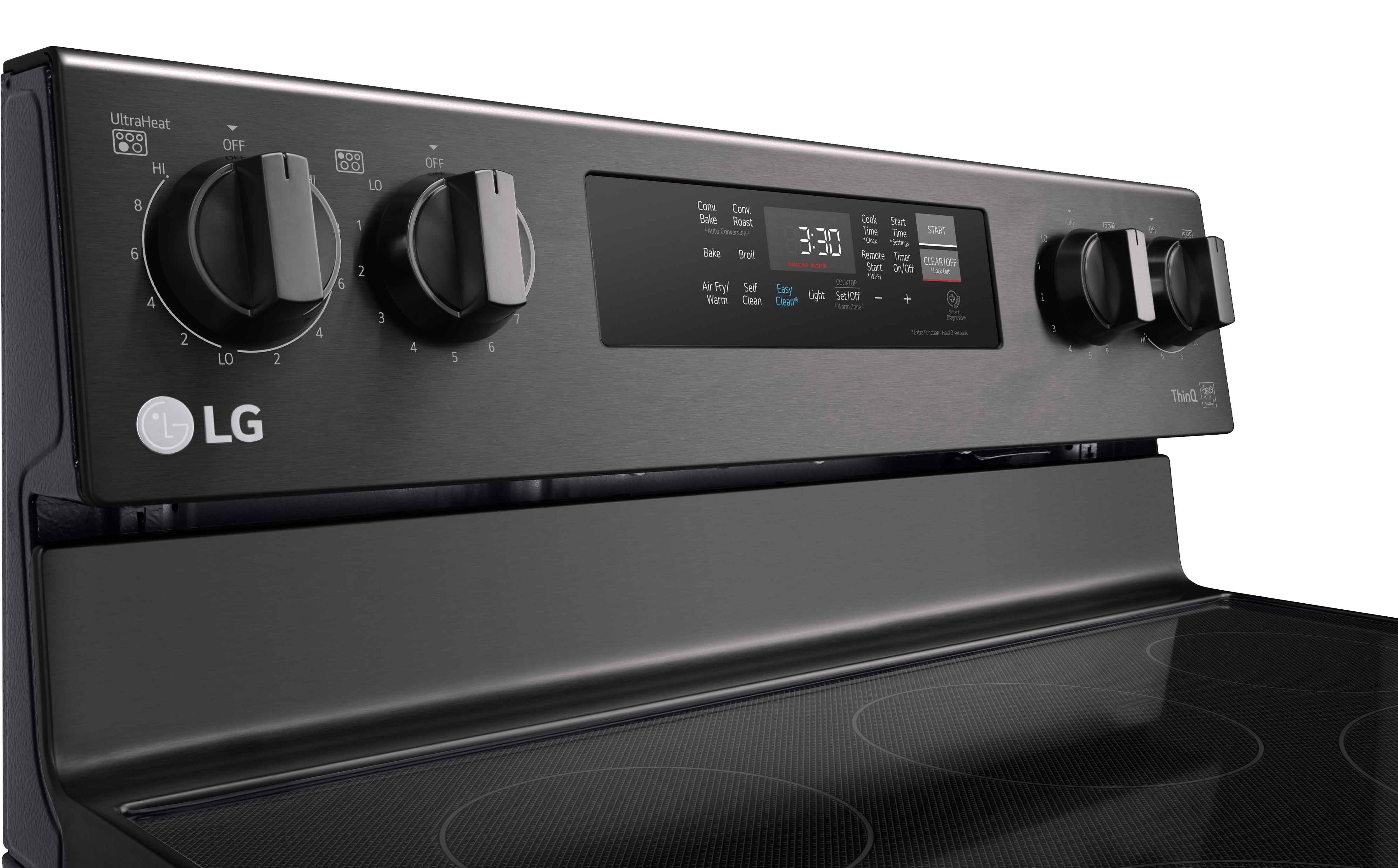 LG Black Stainless Steel 6.3 cu ft. Electric ThinQ® Range with Air Fry and Fan Convection- LREL6323D - Image 10