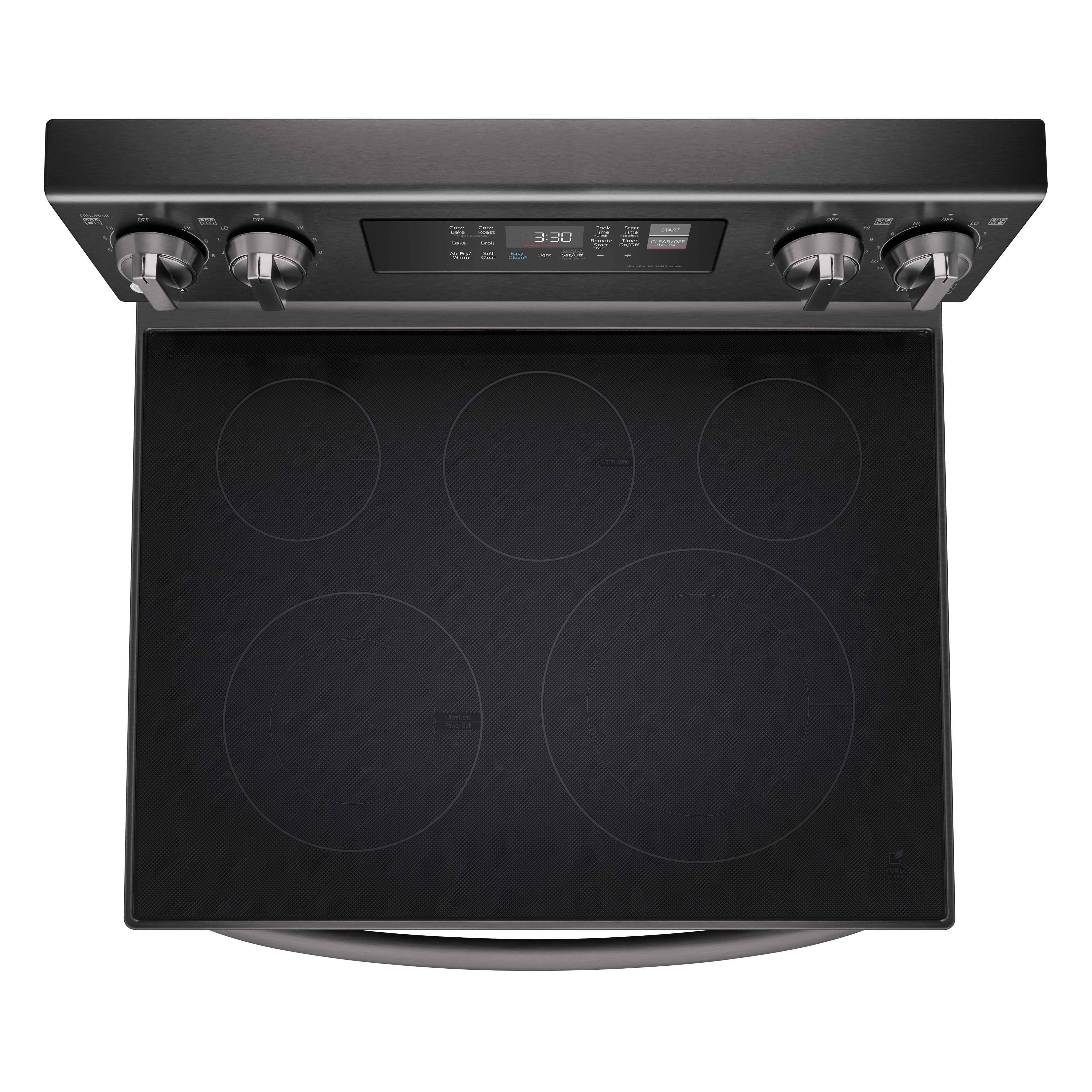 LG Black Stainless Steel 6.3 cu ft. Electric ThinQ® Range with Air Fry and Fan Convection- LREL6323D - Image 7
