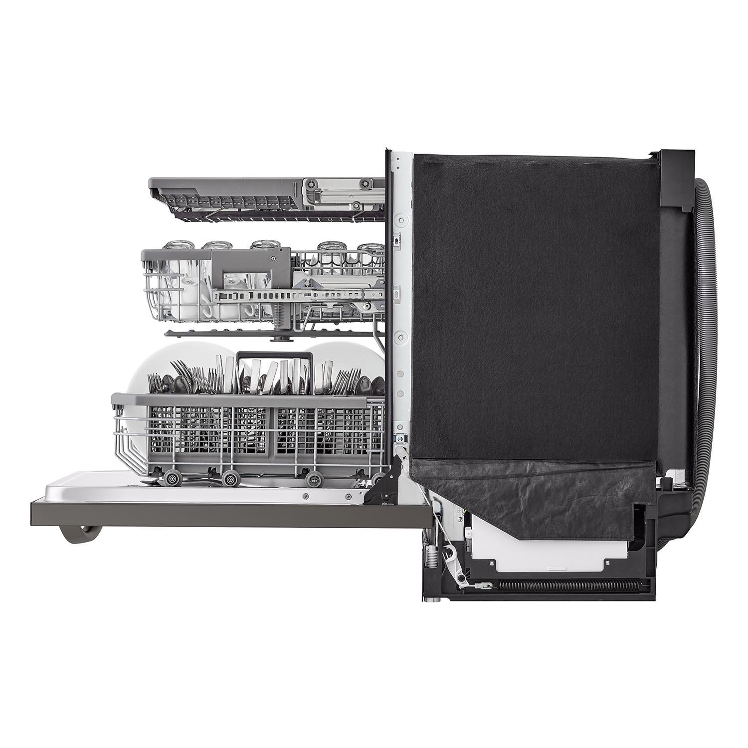 LG Black Stainless Steel Smart Dishwasher with 1-Hour Wash & Dry, QuadWash™ Pro, TrueSteam® and Dynamic Heat Dry™ - LDTH7972D - Image 6
