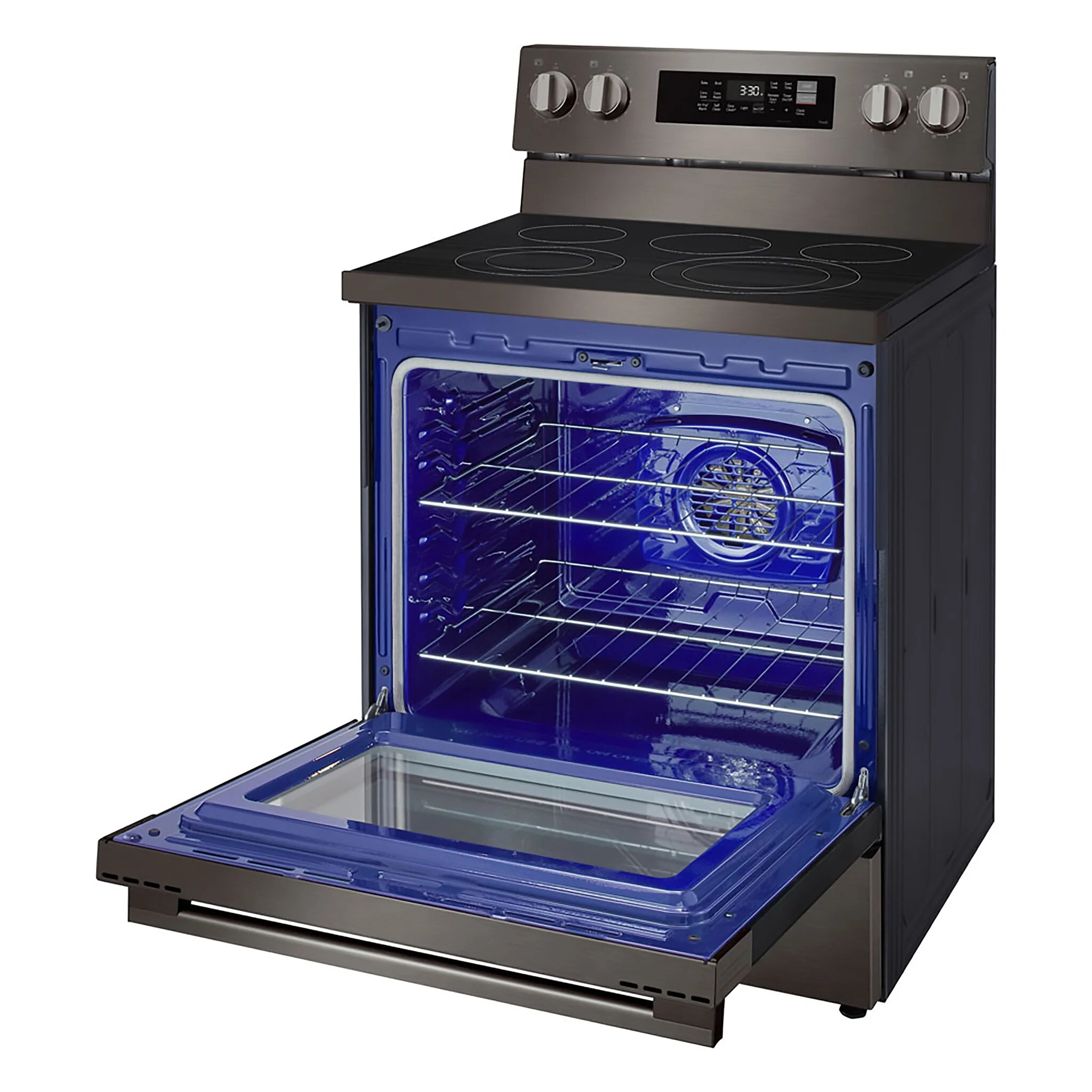 LG Black Stainless Steel Smart Electric Freestanding Range with Air Fry (6.3 Cu.Ft) - LREN6323ZE - Image 3