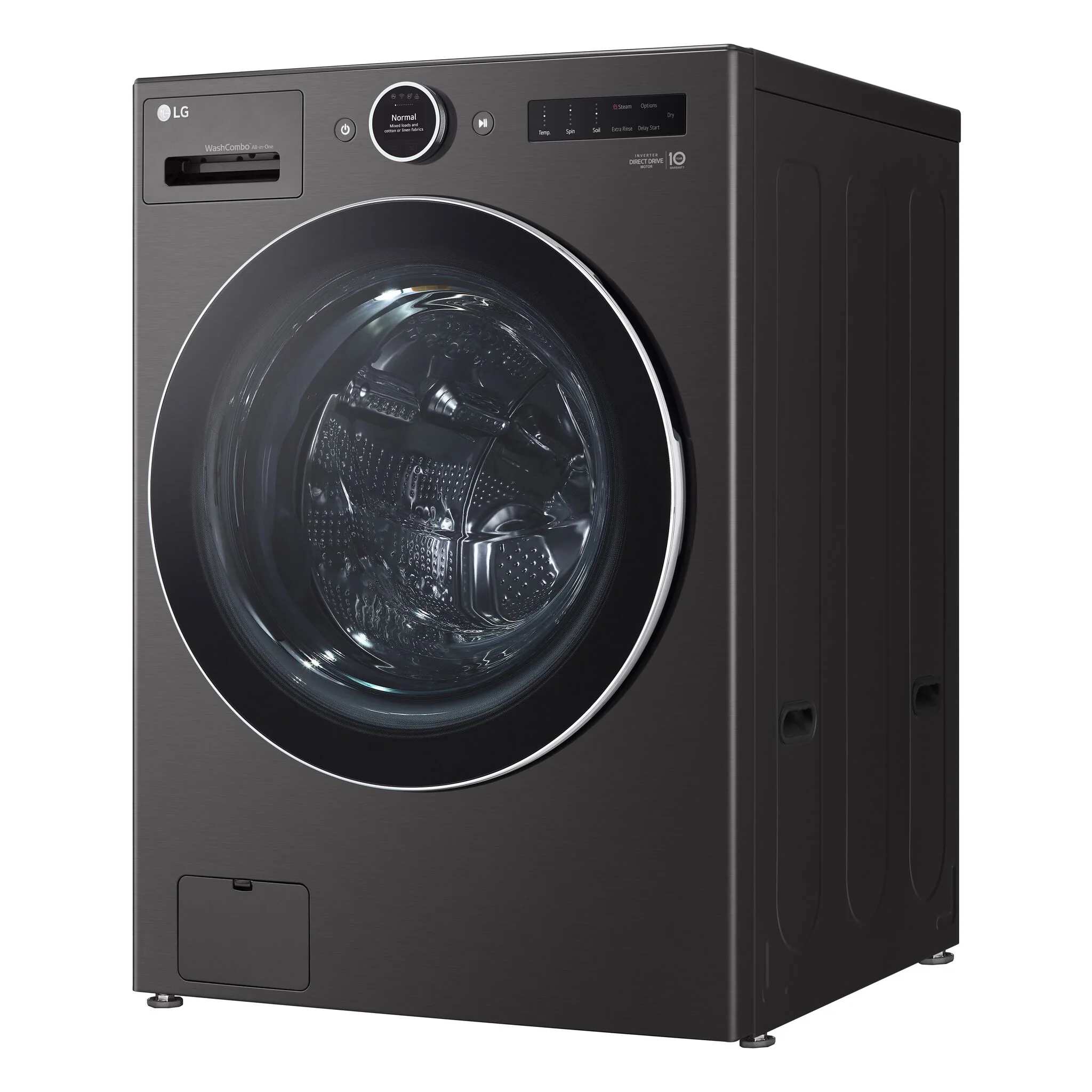 LG Black Steel All-in-One Ventless Washer/Dryer Combo with Inverter HeatPump™ Technology and Direct Drive Motor (5.8 cu. ft. - WM6998HBA - Image 4