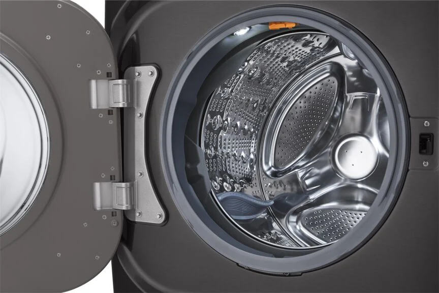 LG Black Steel Front-Load Mega Capacity Smart Wi-Fi Enabled Washer with TurboWash® (6.0 cu. ft.) - WM8900HBA - Image 4