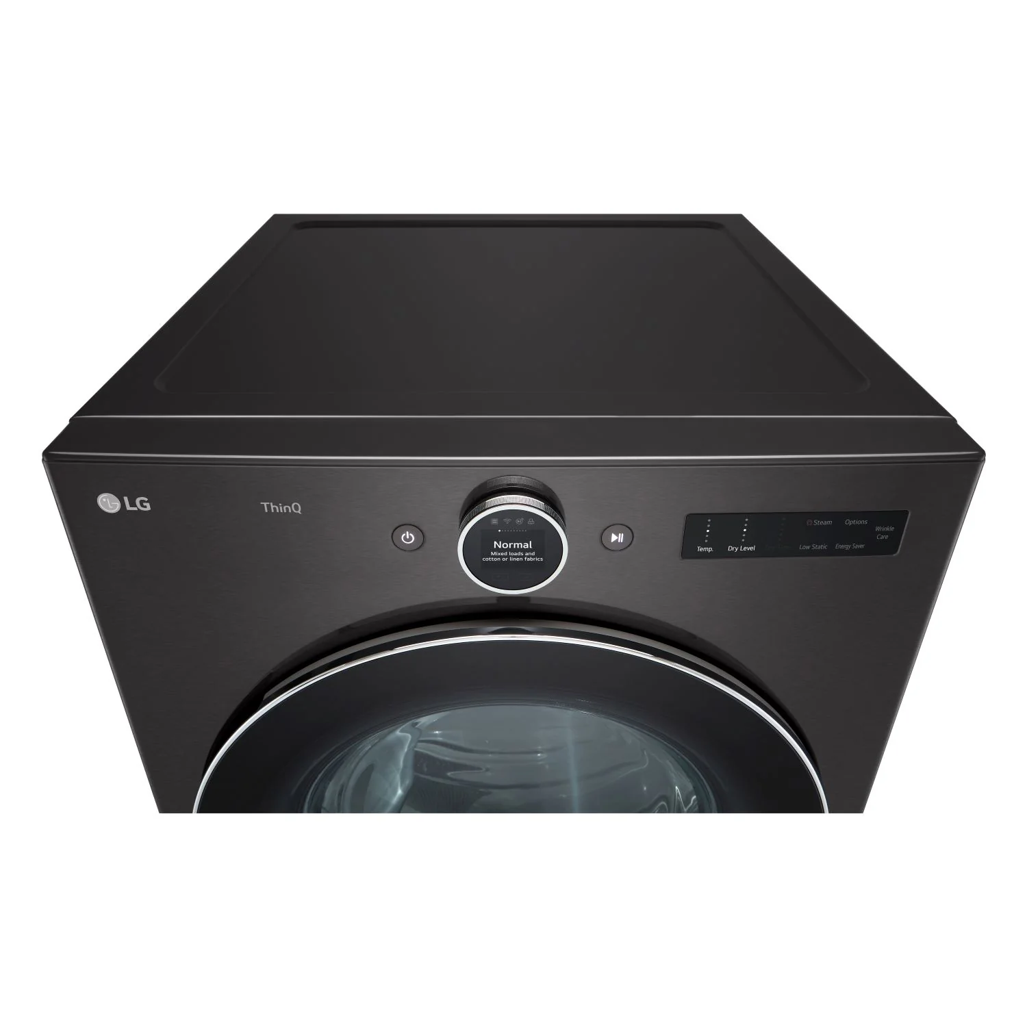 LG Black Steel Front Load Washer with AI DD™ 2.0 and LCD Knob (5.8 cu. ft) & Ultra Large Capacity Smart Front Load Dryer with Built-In Intelligence & TurboSteam® (7.4 cu. ft) - WM6700HBA/DLEX6700B - Image 3