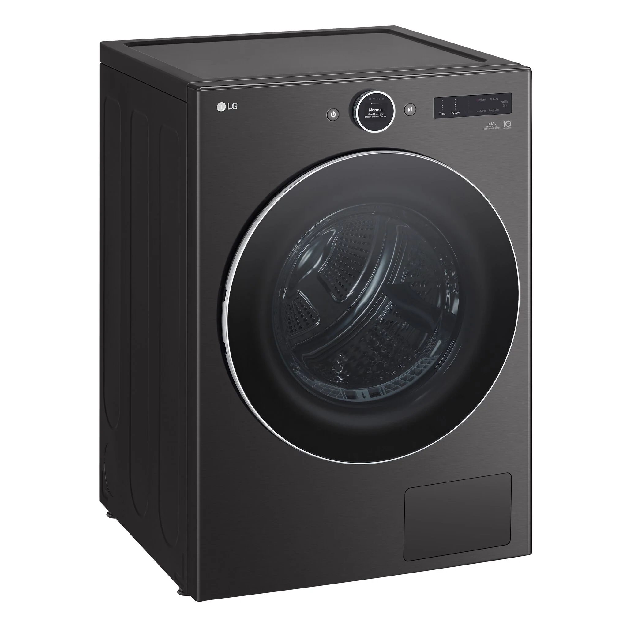LG Black Steel Smart Front Load Dryer with Dual Inverter HeatPump™ Technology (7.8 Cu.ft) - DLHC6702B - Image 3