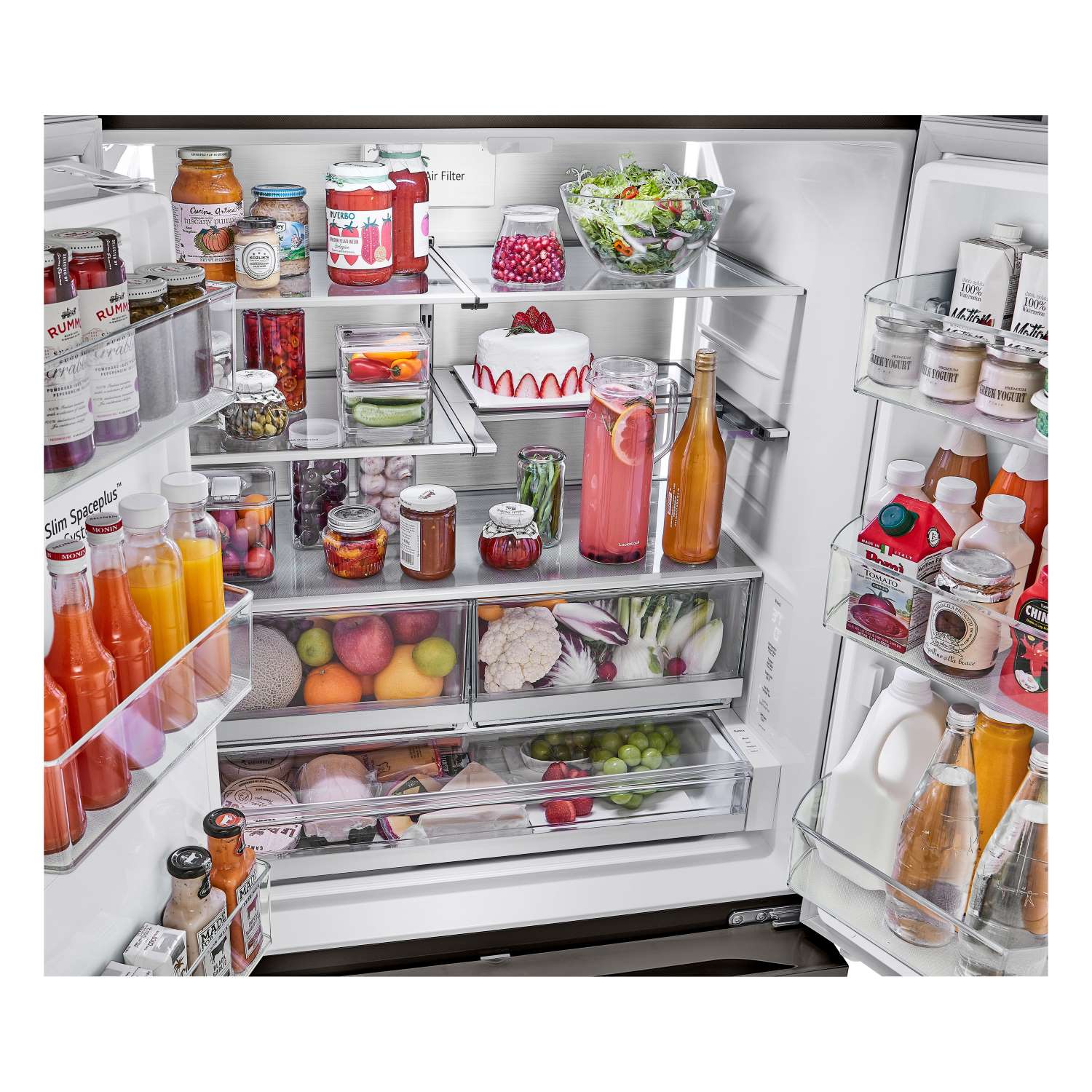 LG 35.75" 26 Cu. Ft. Black Stainless Steel Smart Counter-Depth MAX™  French Door Refrigerator with Four Types of Ice - LRYXC2606D - Image 5