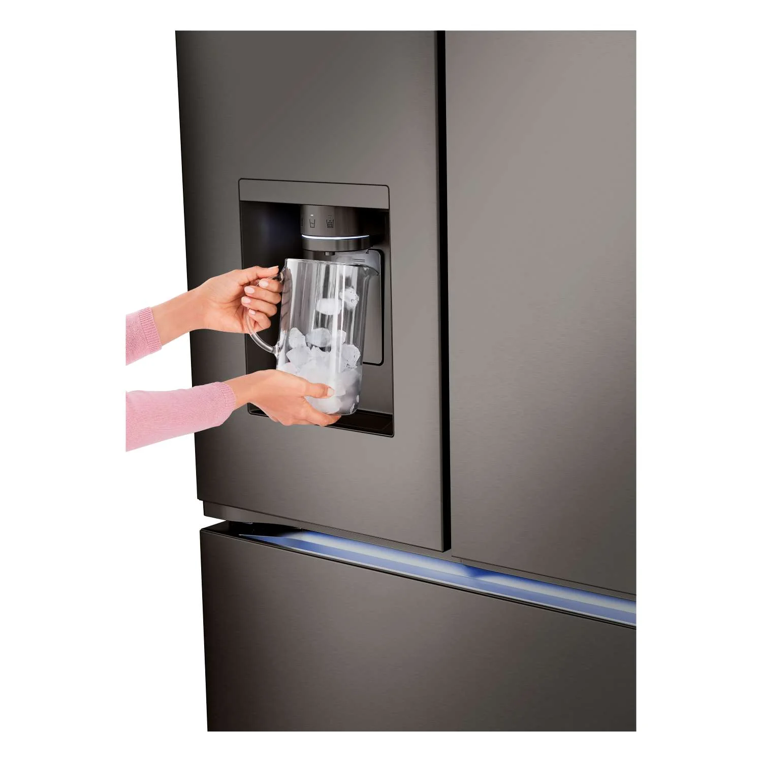 LG 35.75" 26 Cu. Ft. Black Stainless Steel Smart Counter-Depth MAX™  French Door Refrigerator with Four Types of Ice - LRYXC2606D - Image 8