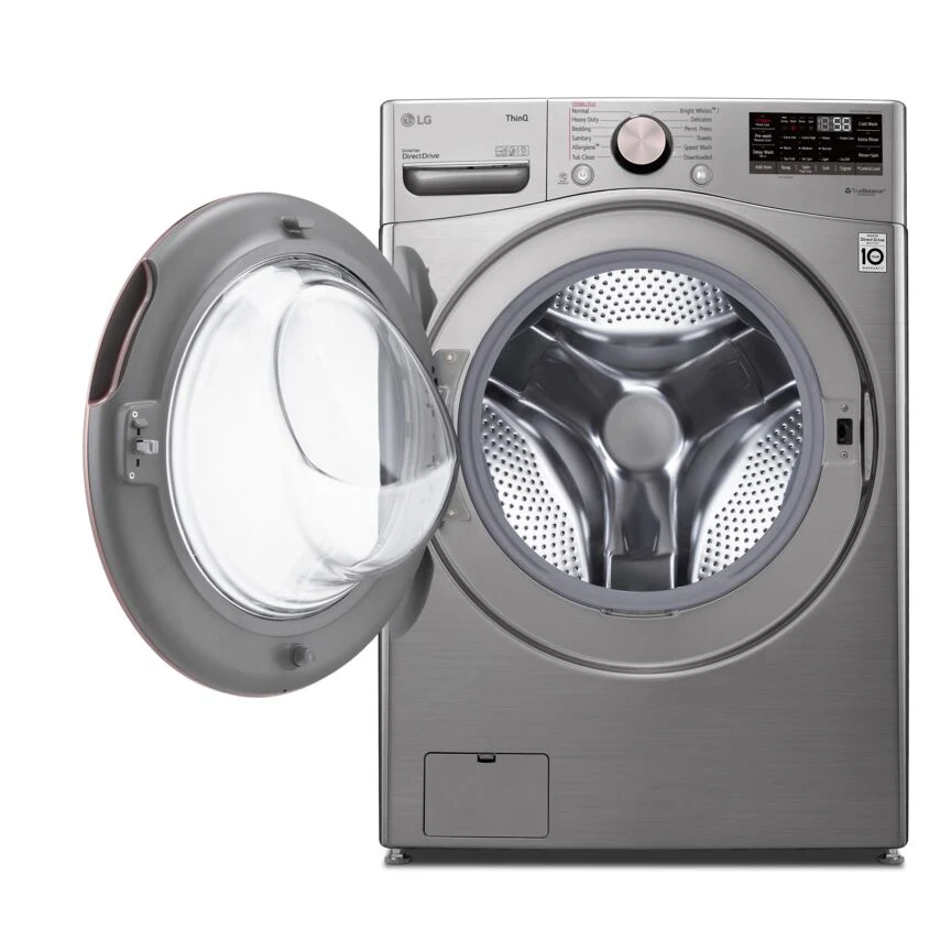 LG Graphite Steel Front Load Steam Washer with AI DD (5.2 Cu. Ft) - WM3850HVA - Image 3