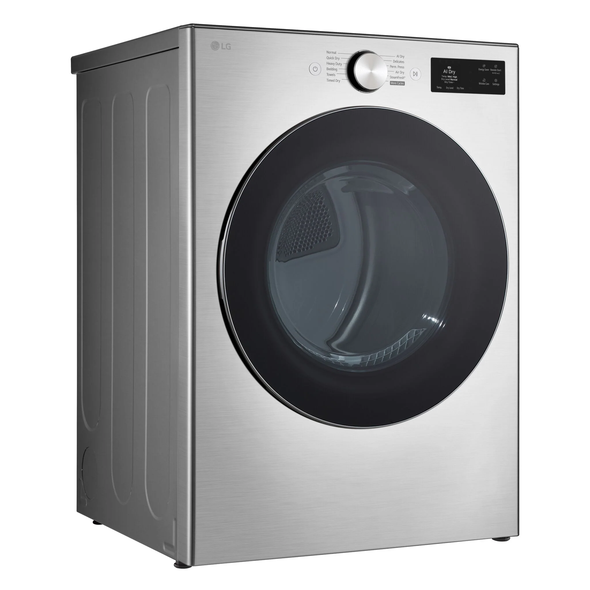 LG Graphite Steel Smart Gas Dryer with AI SensorDry and TurboSteam (7.4 cu. ft.) - DLGX5801V - Image 2