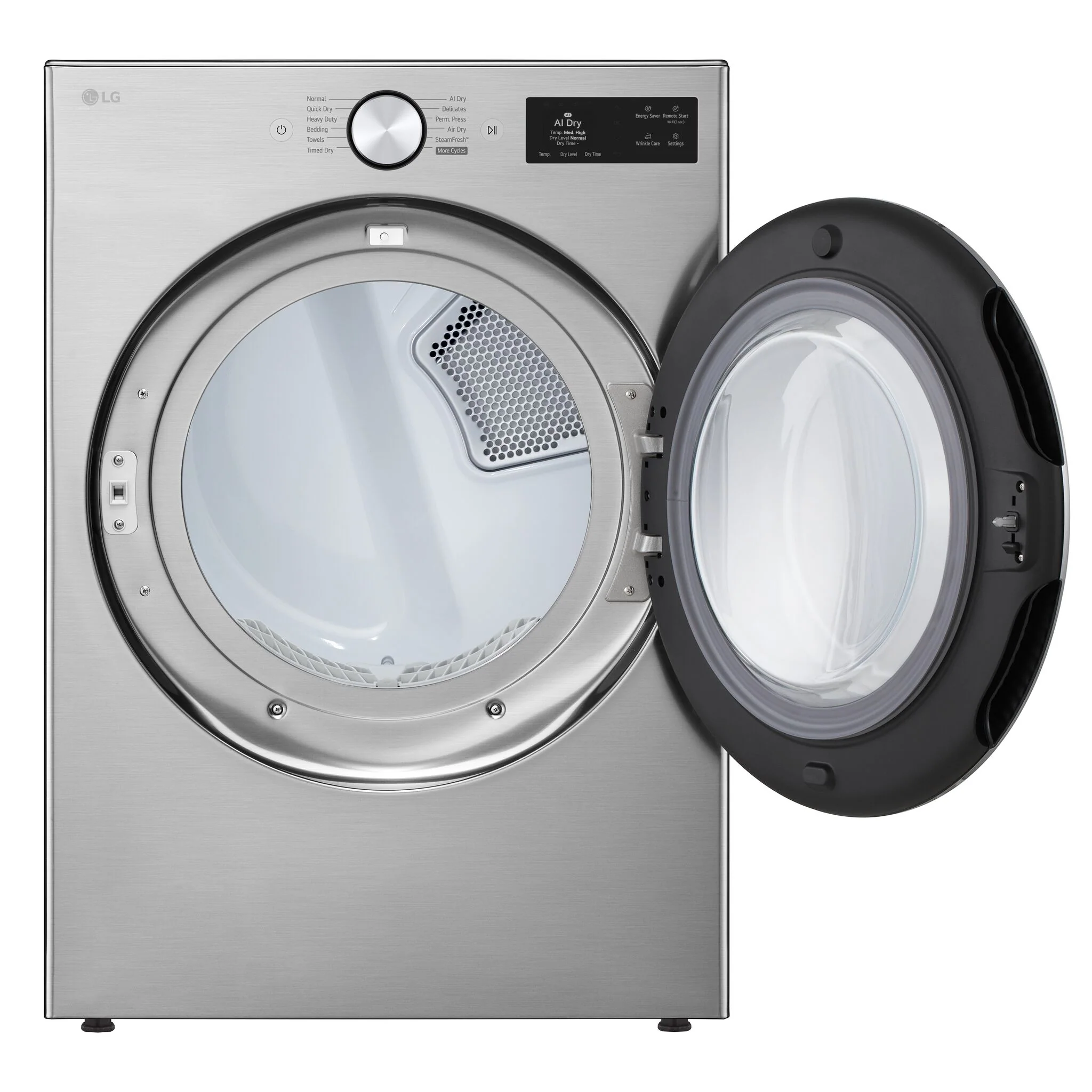 LG Graphite Steel Smart Gas Dryer with AI SensorDry and TurboSteam (7.4 cu. ft.) - DLGX5801V - Image 3