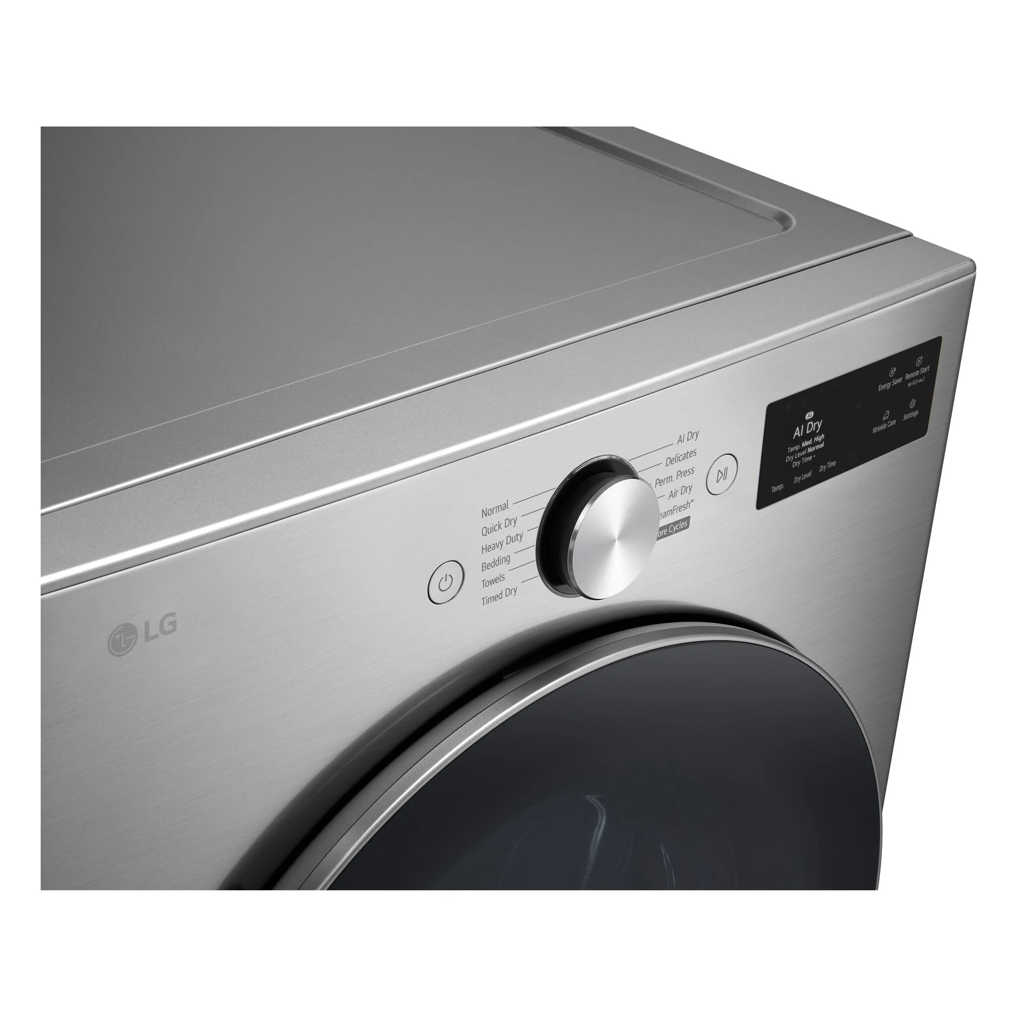 LG Graphite Steel Smart Gas Dryer with AI SensorDry and TurboSteam (7.4 cu. ft.) - DLGX5801V - Image 6