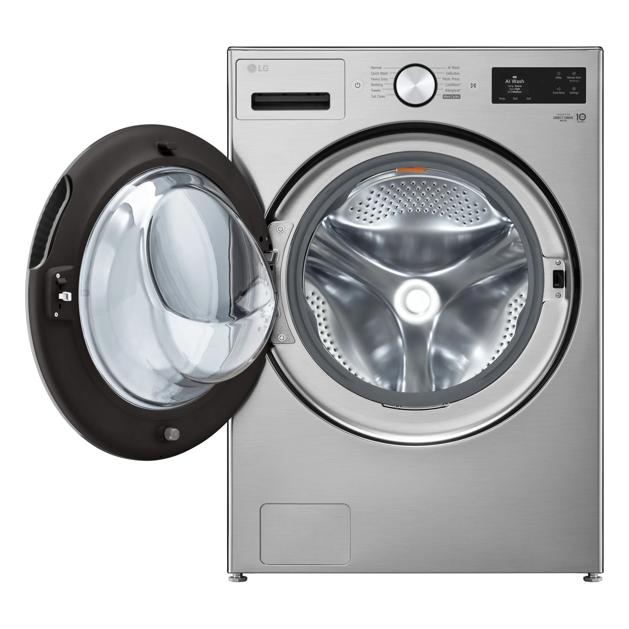 LG Graphite Steel Smart Washer with AI DD, TurboWash 360 and Allergiene Cycle (5.8 cu. ft.) - WM5800HVA - Image 3