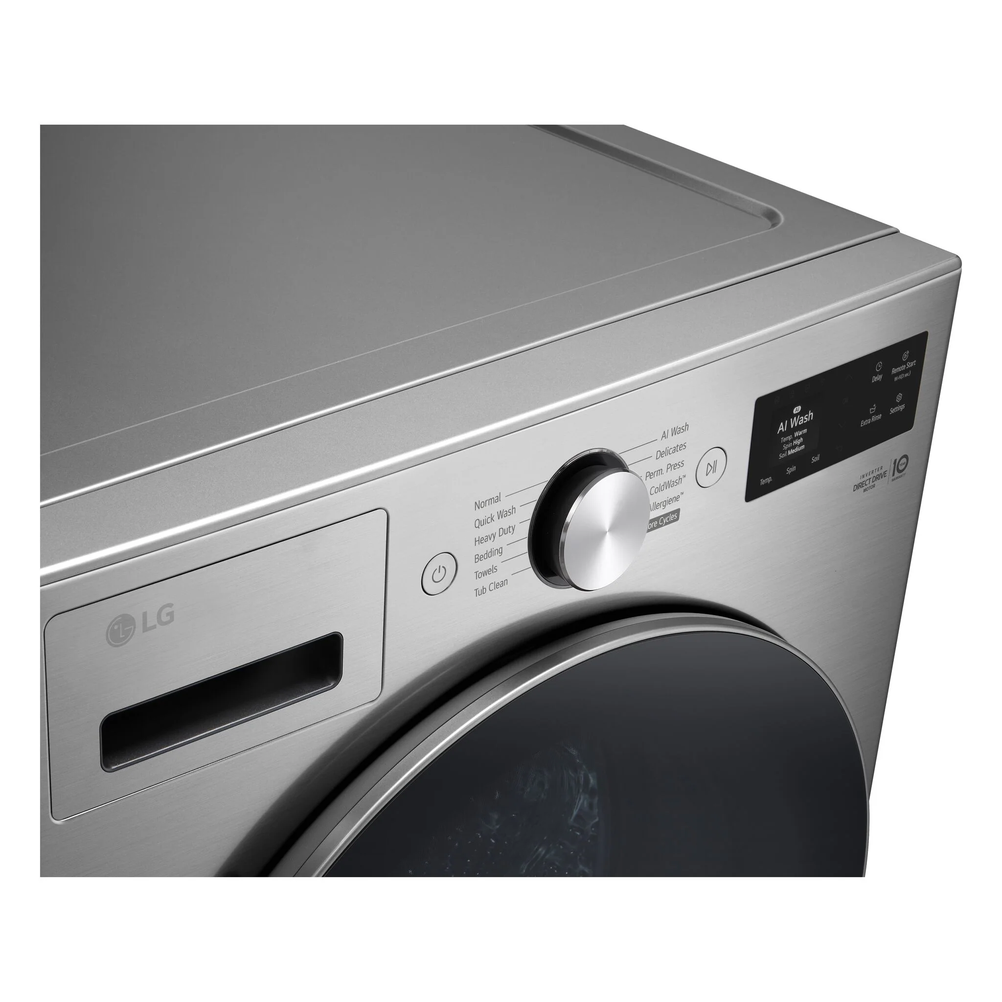 LG Graphite Steel Smart Washer with AI DD, TurboWash 360 and Allergiene Cycle (5.8 cu. ft.) - WM5800HVA - Image 6