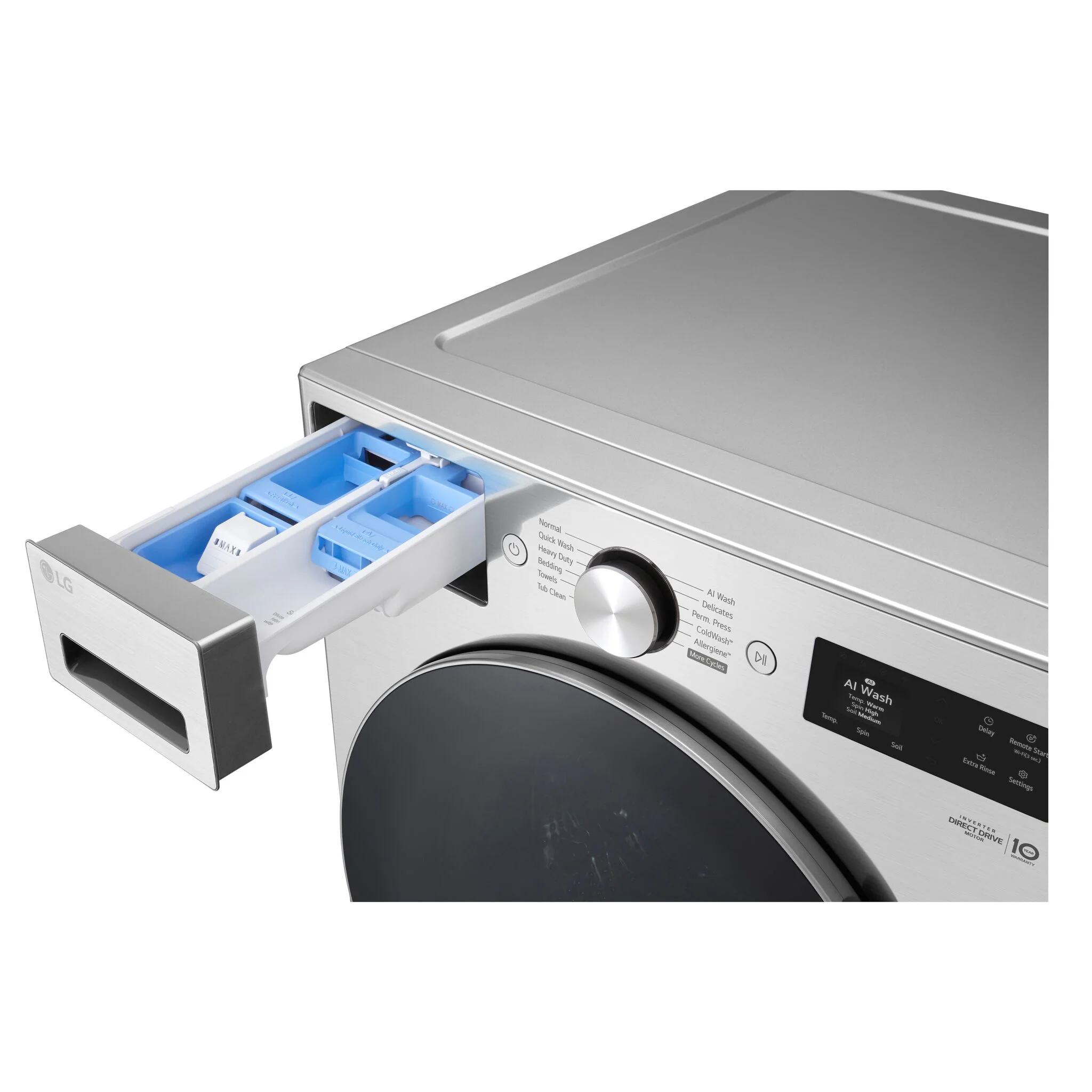 LG Graphite Steel Smart Washer with AI DD, TurboWash 360 and Allergiene Cycle (5.8 cu. ft.) - WM5800HVA - Image 7