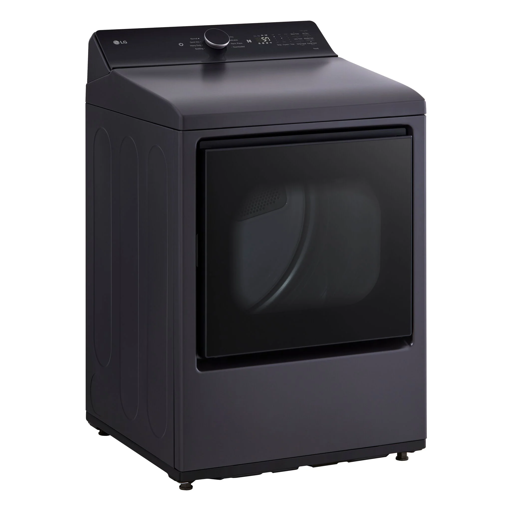 LG Matte Black Electric Dryer with EasyLoad™ Door (7.3 cu.ft) - DLE8400BE - Image 3