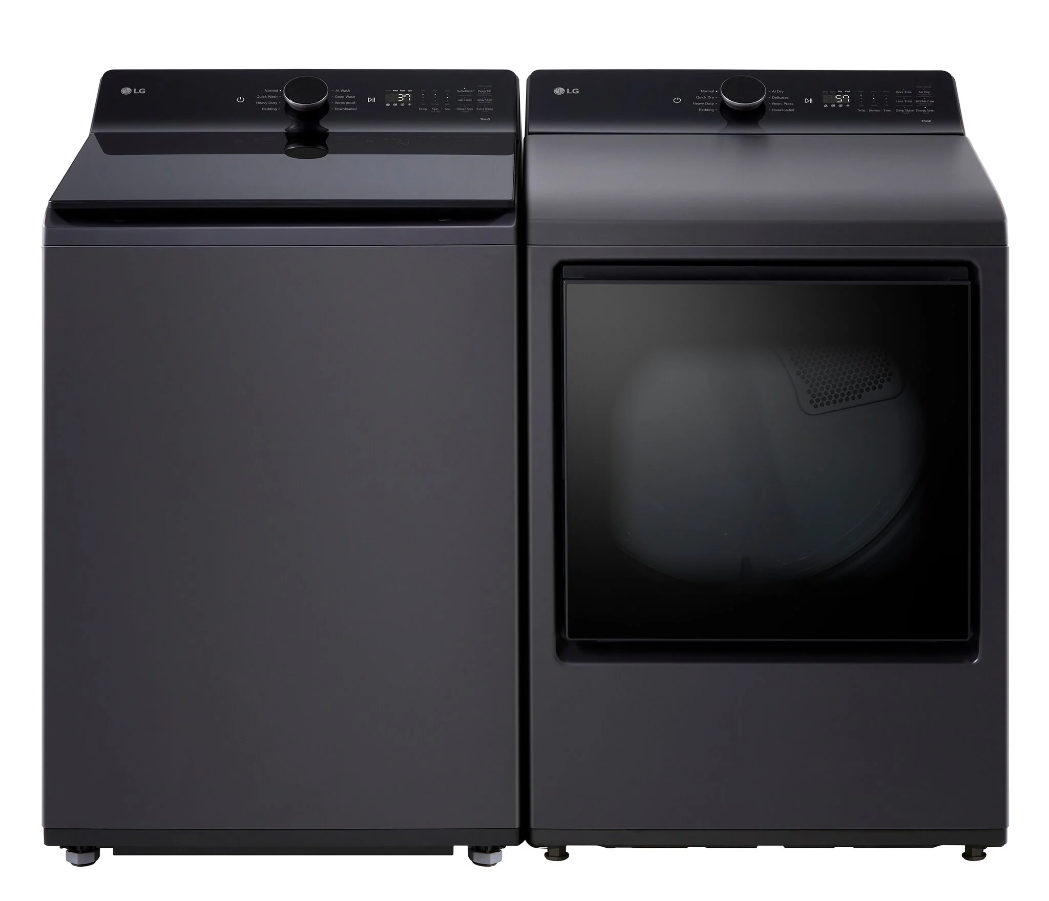 LG Matte Black Top Load Washer with 4-Way™ Agitator (6.1 cu. ft.) - WT8405CB - Image 2