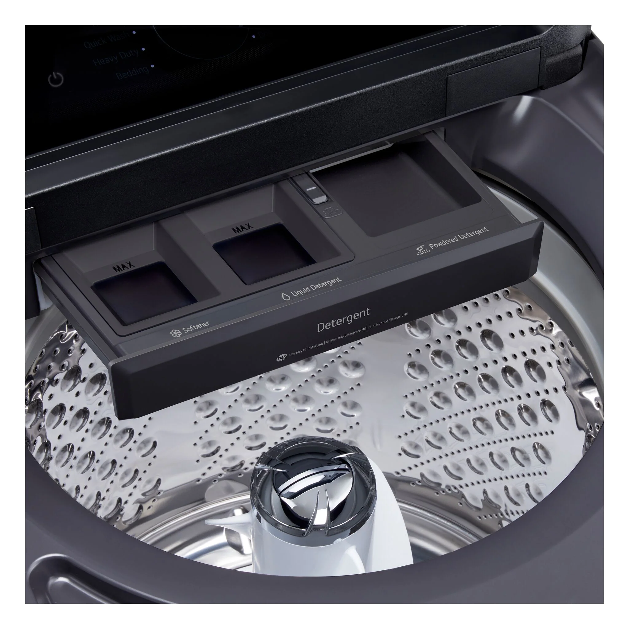 LG Matte Black Top Load Washer with 4-Way™ Agitator (6.1 cu. ft.) - WT8405CB - Image 3