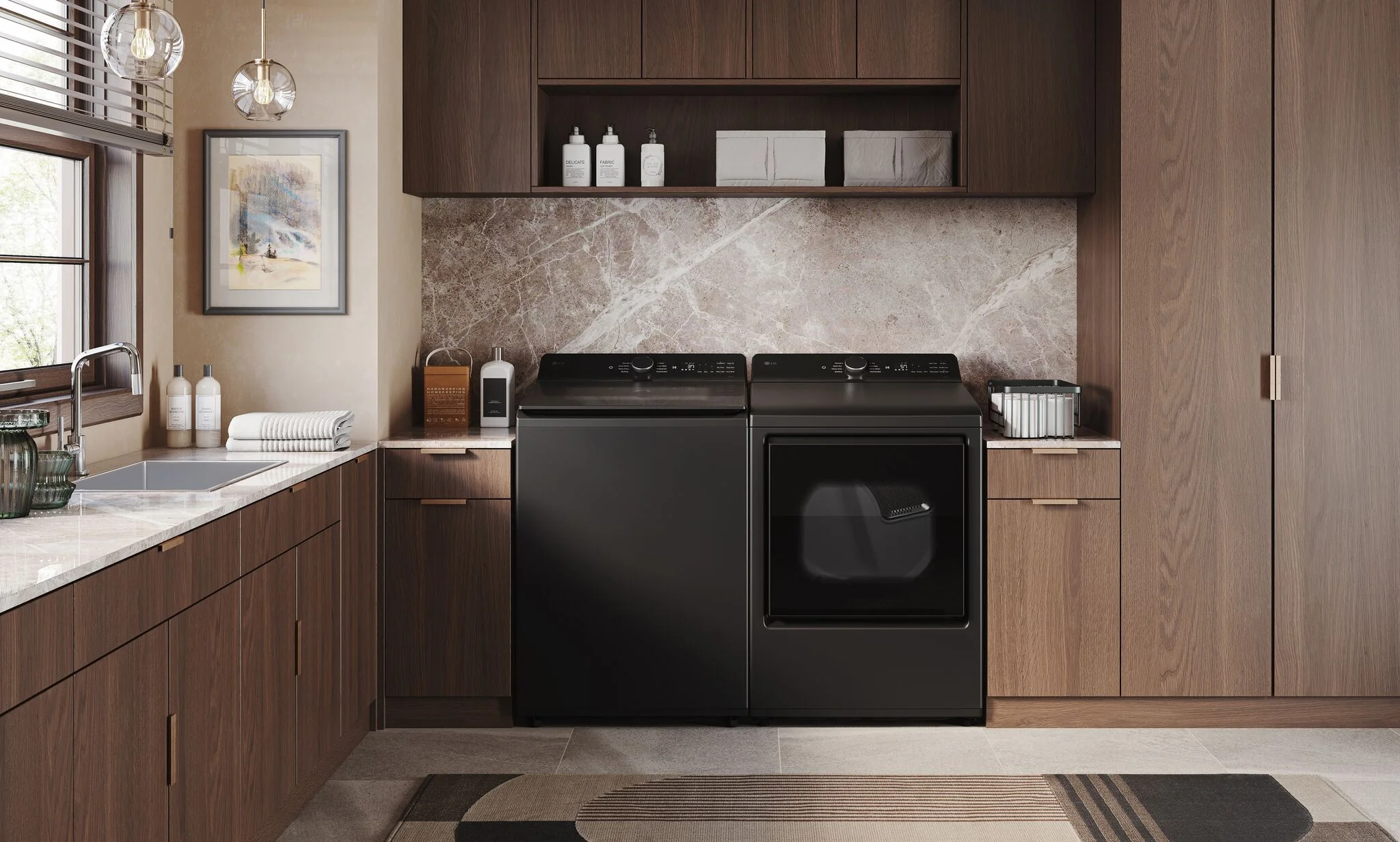 LG Matte Black Top Load Washer with 4-Way™ Agitator (6.1 cu. ft.) - WT8405CB - Image 7