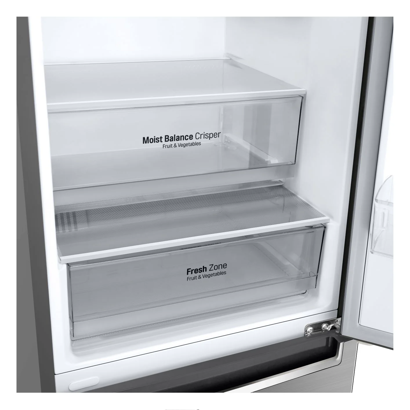LG 24" 12 Cu. Ft. Platinum Silver Counter-Depth Bottom-Freezer Refrigerator with DoorCooling+ - LBNC12231V - Image 4