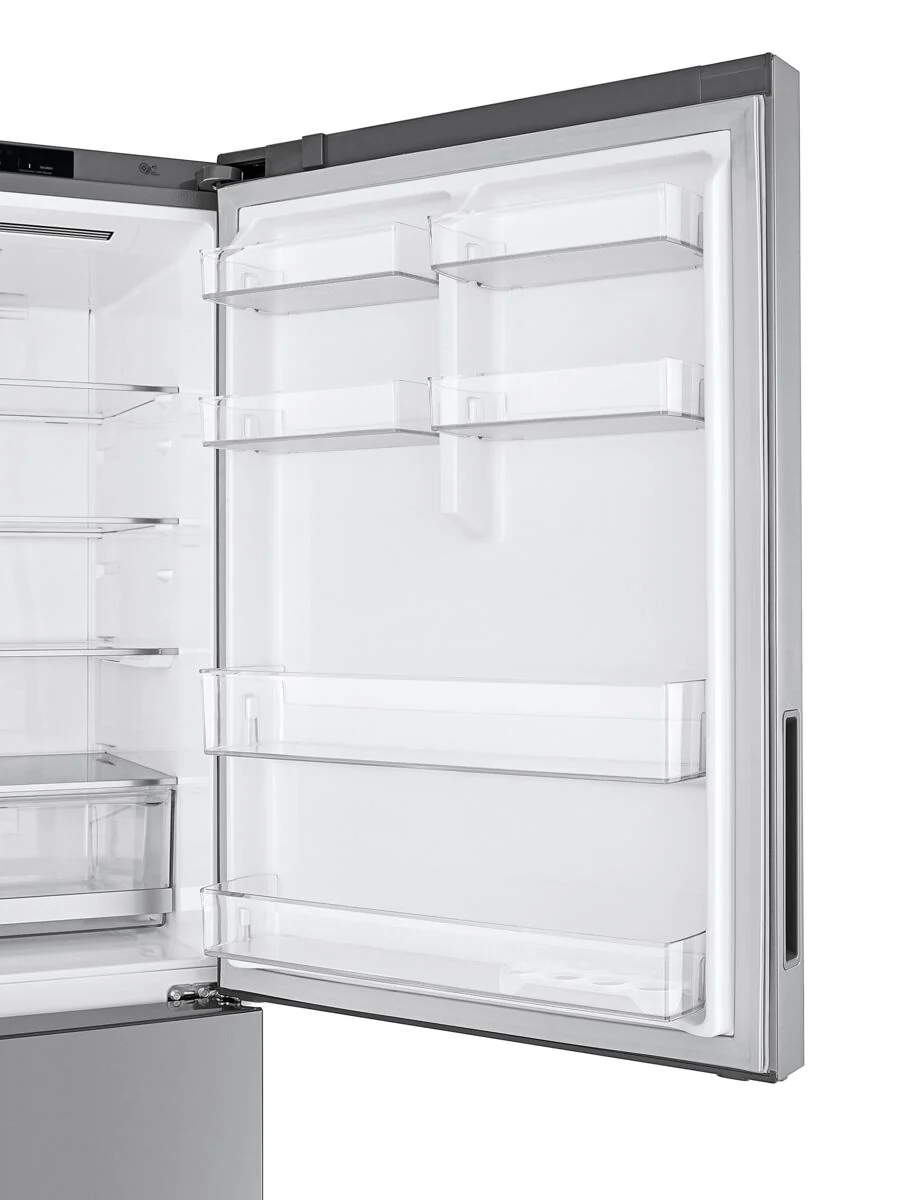 LG 28" 15 Cu. Ft. Platinum SilverCounter-Depth Bottom-Freezer Refrigerator with Door Cooling - LBNC15251V - Image 9