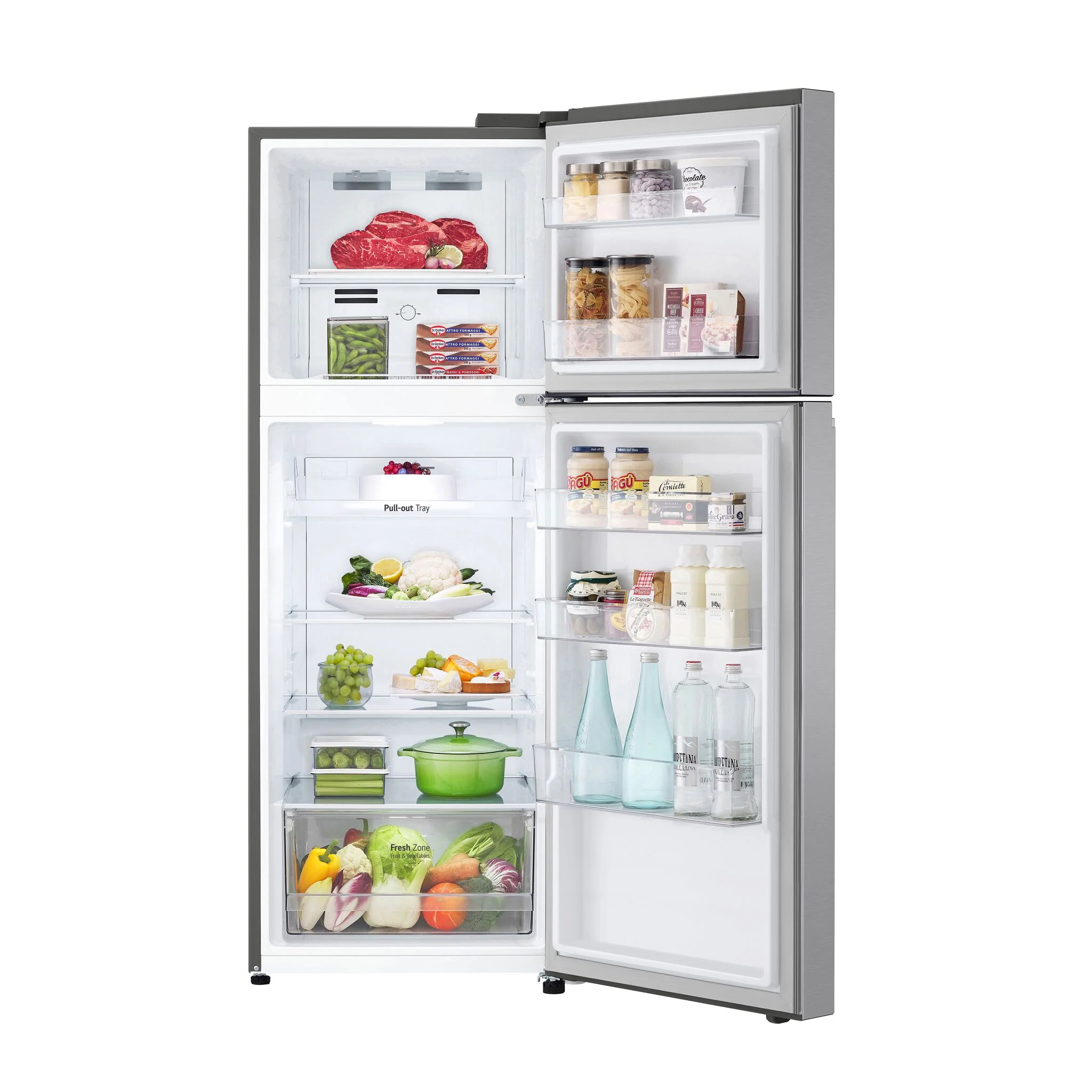 LG 23.75" 11 Cu. Ft. Platinum Silver Counter-Depth Compact Top-Freezer Refrigerator with DoorCooling+ - LT11C2000V - Image 2