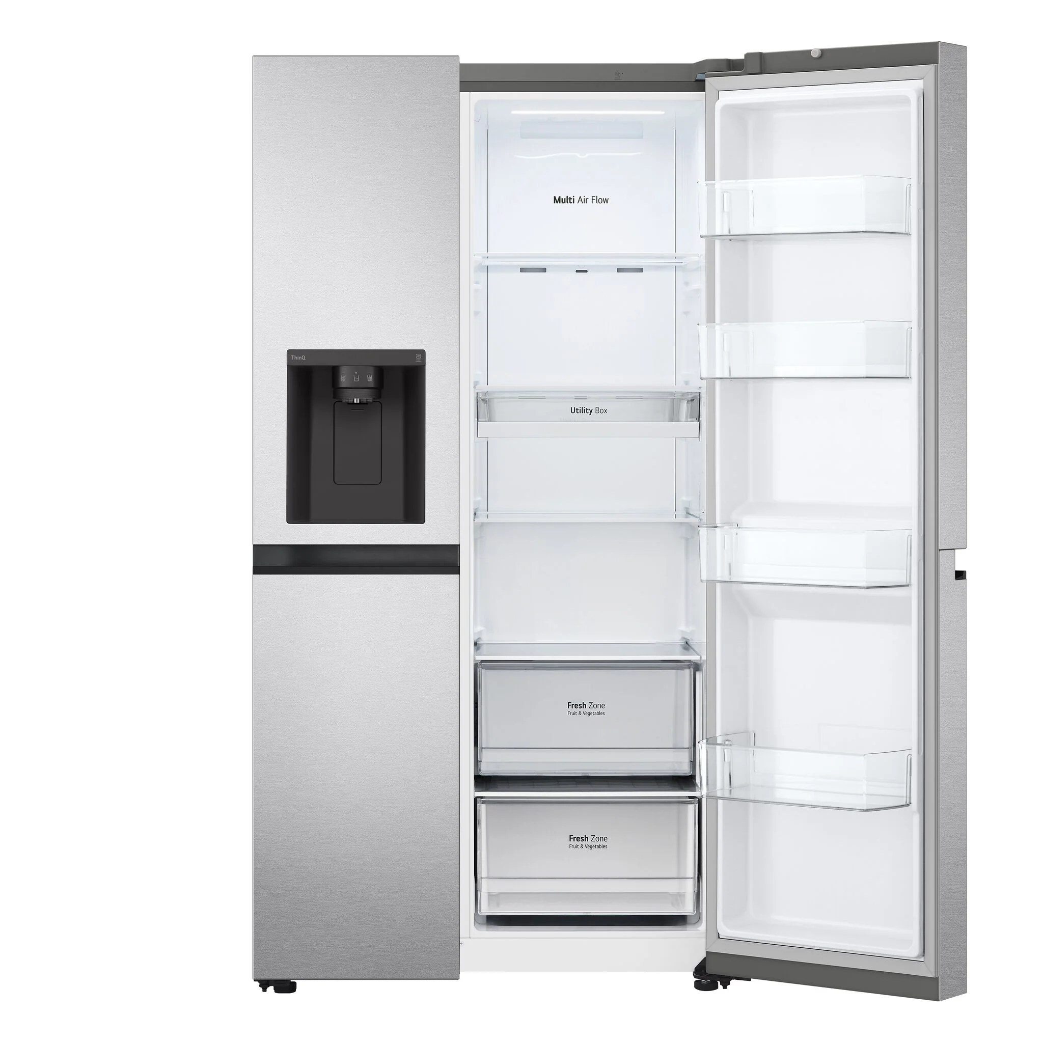 LG 36" 23 Cu. Ft. Platinum Silver Side-by-Side Counter-Depth Refrigerator with Ice & Water Dispenser - LS23C4230V - Image 3