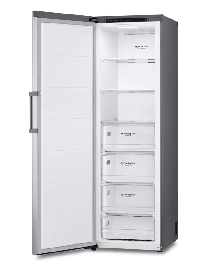 LG Platinum Silver Steel Counter Depth Upright Column No Frost Cooling Freezer (11.4 Cu.Ft) - LROFC1104V - Image 3