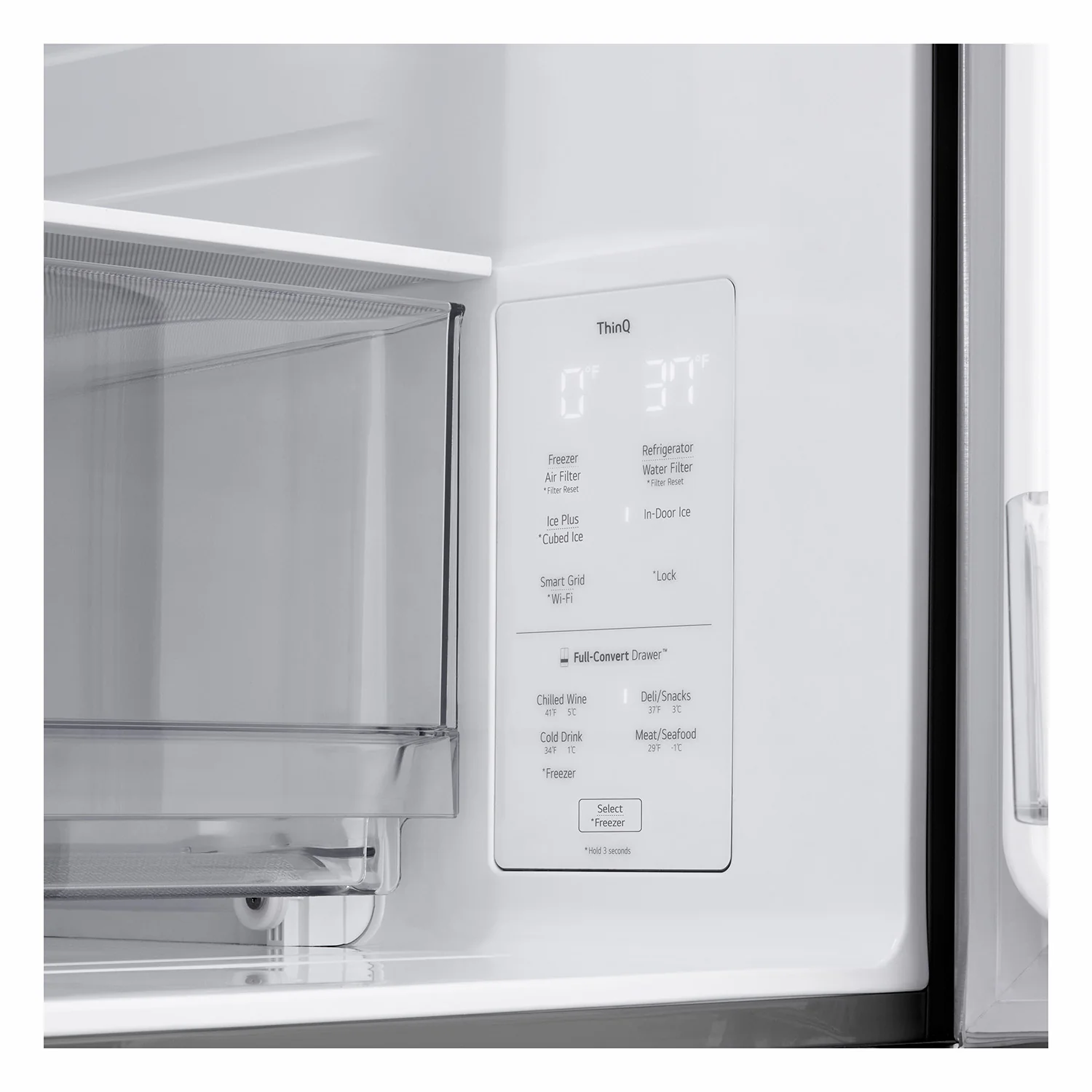 LG 36" 29 Cu. Ft. PrintProof Stainless Steel 4-Door French Door Refrigerator - LF29S8330S - Image 10
