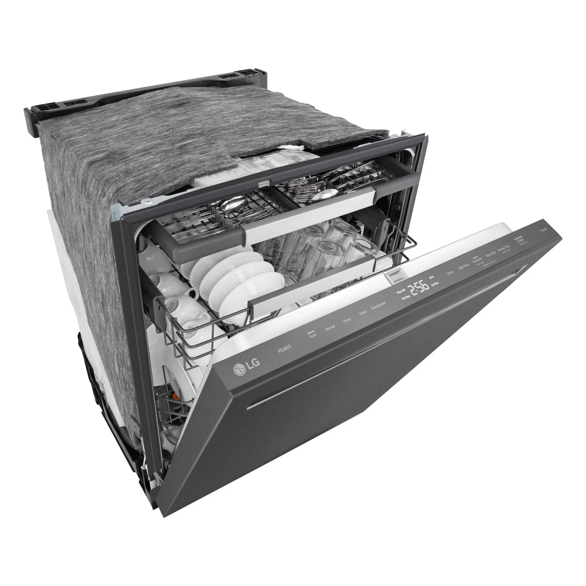 LG Smudge Resistant Black Stainless Steel 46dB Top Control Dishwasher with FlushFit™ Design, QuadWash® Pro and AutoVentDry™ - LDNPQ555D - Image 7