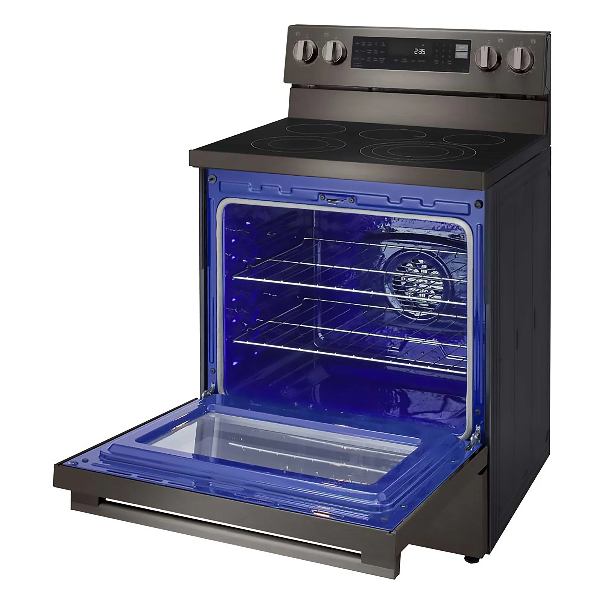 LG Smudge Resistant Black Stainless Steel Smart Electric Freestanding Range with Air Sous Vide (6.3 Cu.Ft) - LREN6325ZE - Image 5