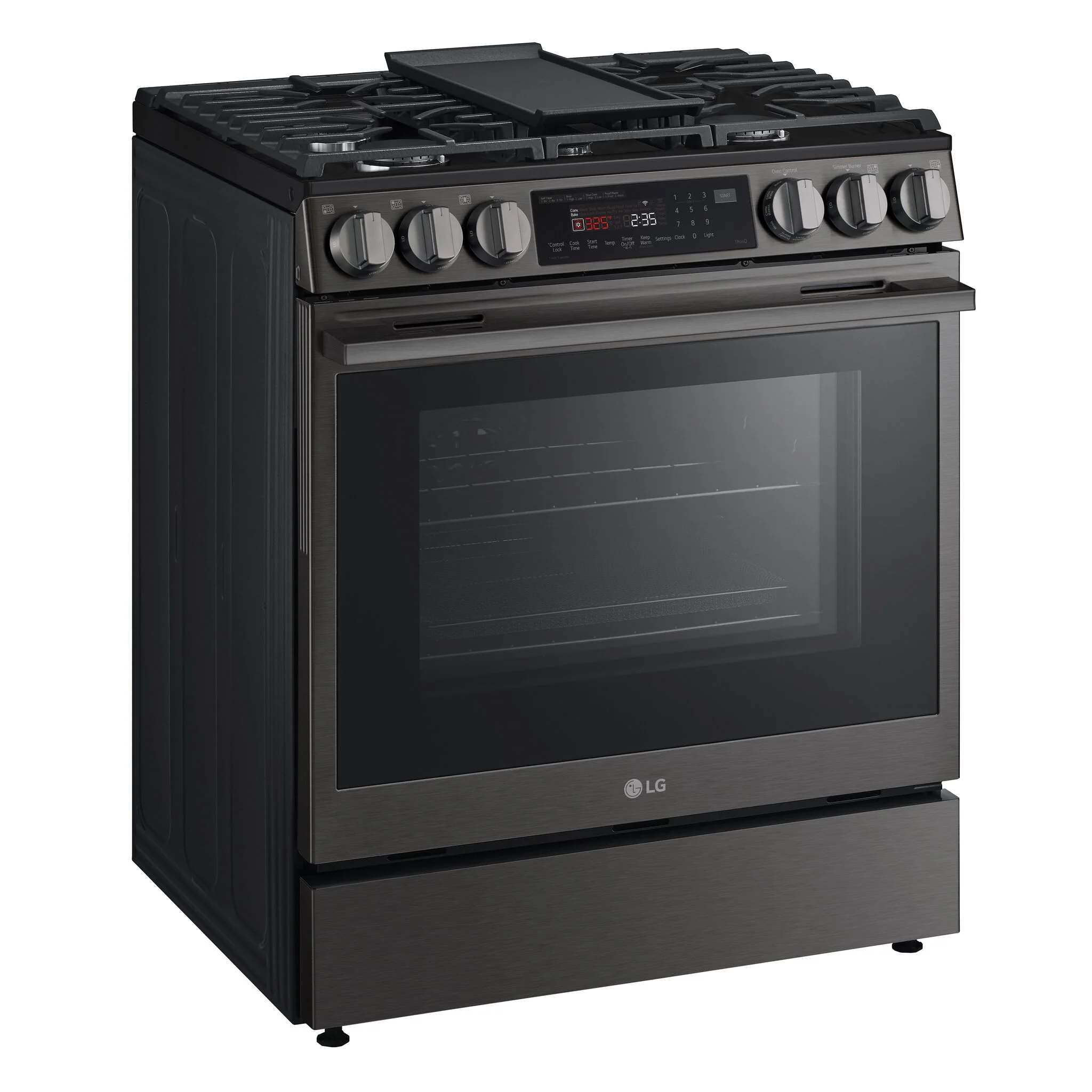 LG Smudge Resistant Black Stainless Steel Smart Gas Slide-In Range with Air Fry (6.3 Cu.Ft) - LSGL6335Z - Image 3