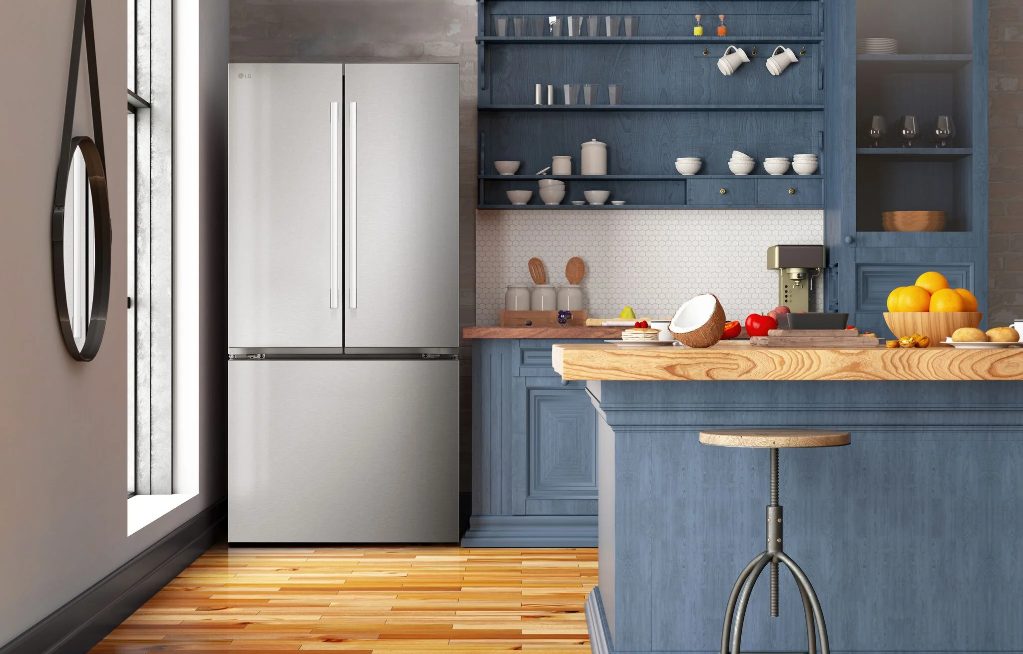 LG 33" 25 Cu. Ft. Smudge Resistant Stainless French Door Refrigerator with Ice Maker - LF25H6200S - Image 2