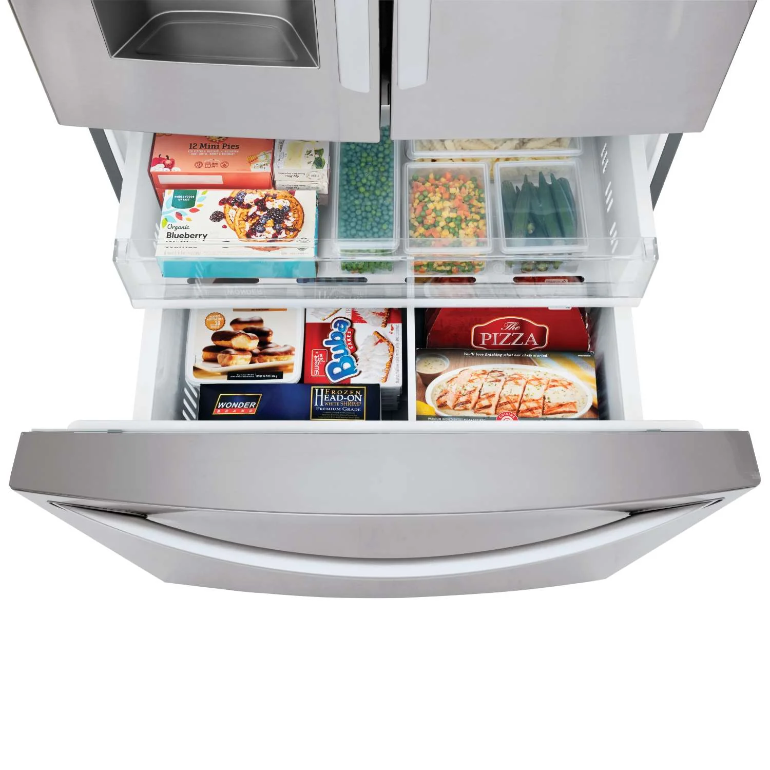 LG 36" 28 Cu. Ft. Smudge Resistant Stainless Steel French Door Refrigerator with Ice & Water Dispenser - LRFS28XBS - Image 5