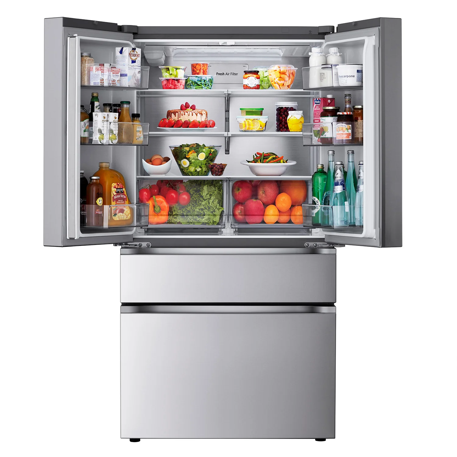 LG 36" 30 Cu. Ft. Smudge Resistant Stainless Steel 4-Door French Door Refrigerator - LF30S8210S - Image 5