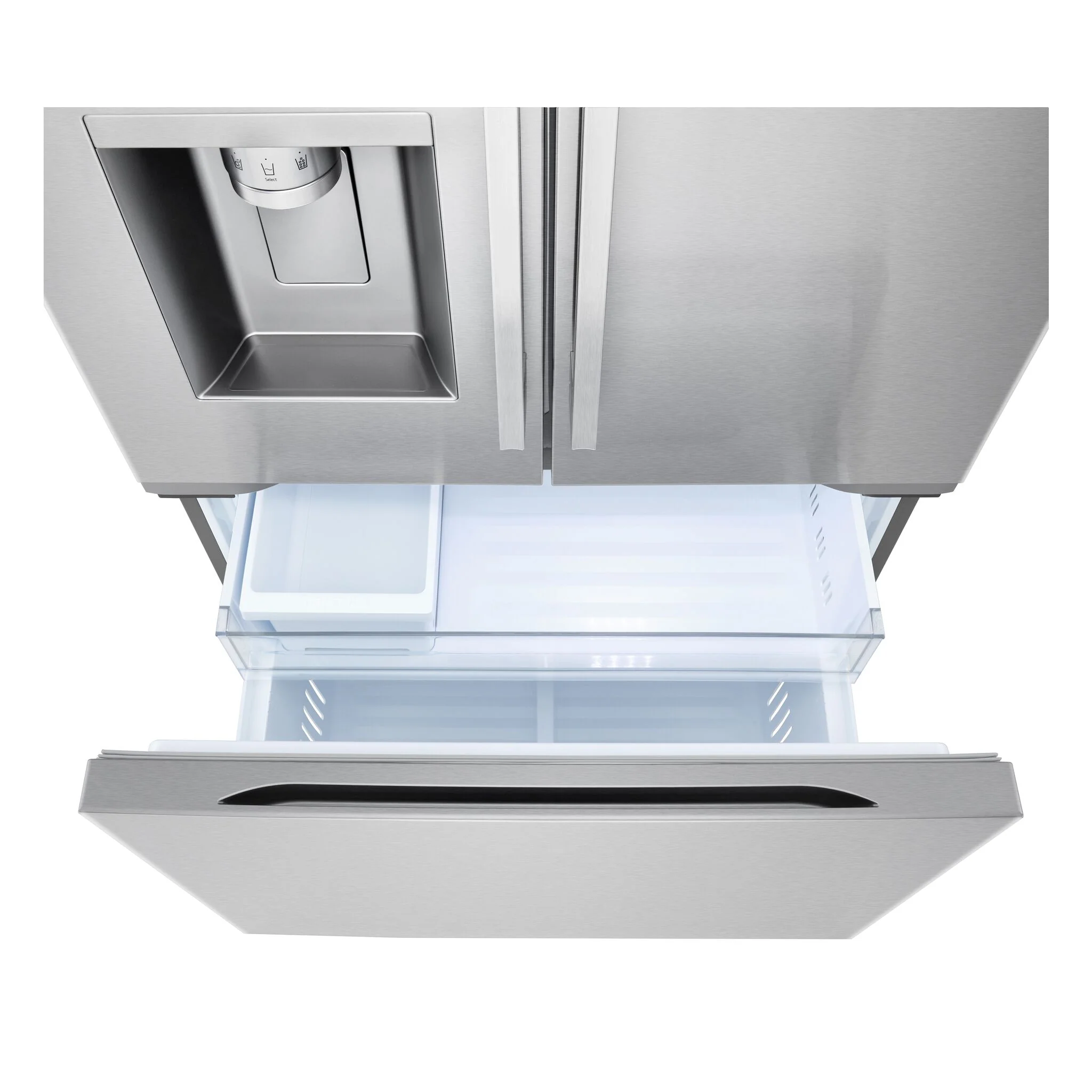 LG 35.75" 24 Cu. Ft. Smudge Resistant Stainless Steel Counter-Depth MAX™ with Zero Clearance™ French Door Refrigerator - LF24Z6530S - Image 8