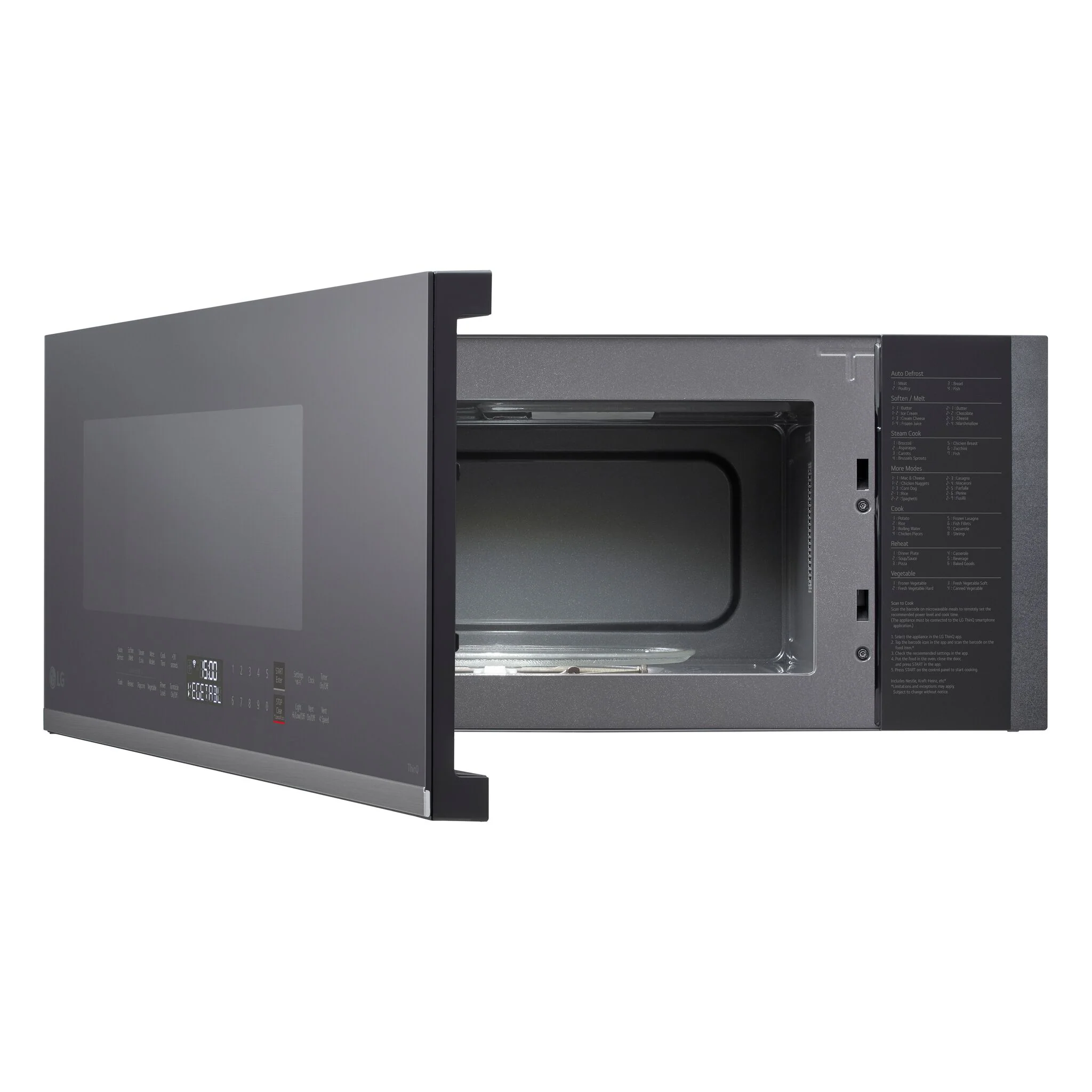 LG Smudge Resistant Stainless Steel Slim Over-the-Range Microwave Oven with EasyClean® (1.3 cu. ft.) - MVEF1337F - Image 2