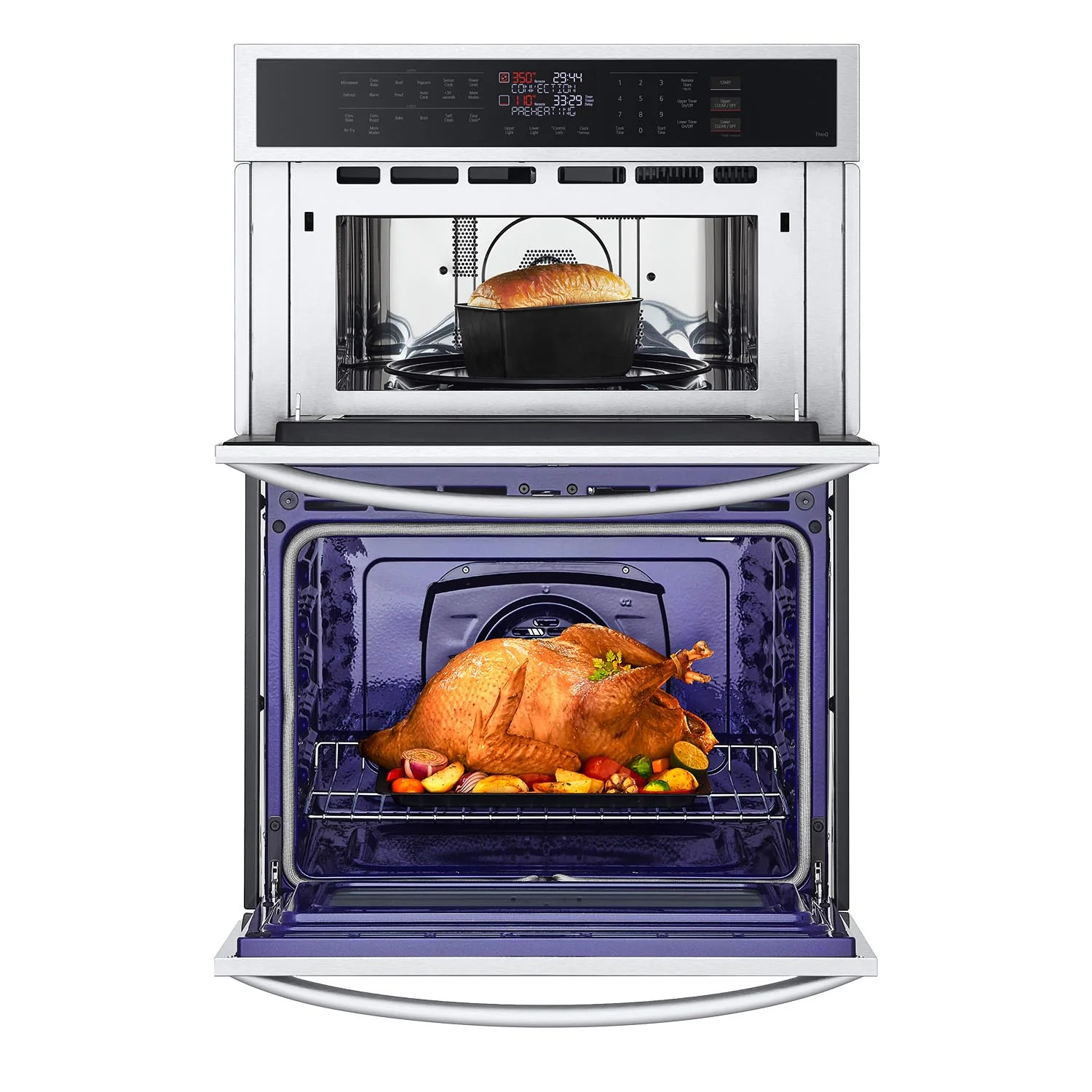 LG Smudge Resistant Stainless Steel Smart Combination Wall Oven with Fan Convection and Air Fry (6.4 Cu. Ft) - WCEP6423F - Image 4
