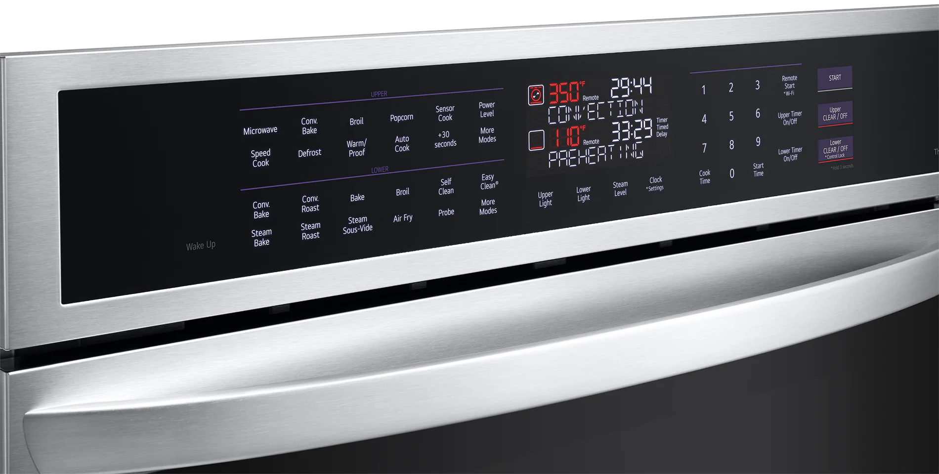 LG Smudge Resistant Stainless Steel Smart Combination Wall Oven with True Convection, InstaView®, Air Fry, Steam Sous Vide (6.4 Cu. Ft) - WCEP6427F - Image 3