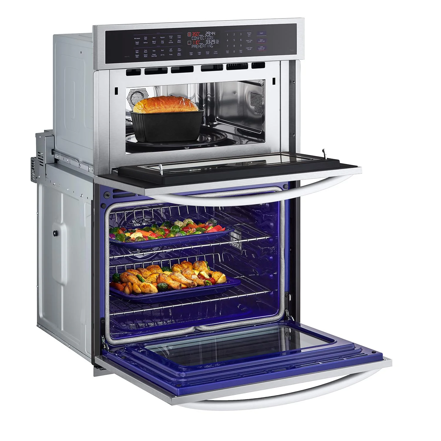 LG Smudge Resistant Stainless Steel Smart Combination Wall Oven with True Convection, InstaView®, Air Fry, Steam Sous Vide (6.4 Cu. Ft) - WCEP6427F - Image 8