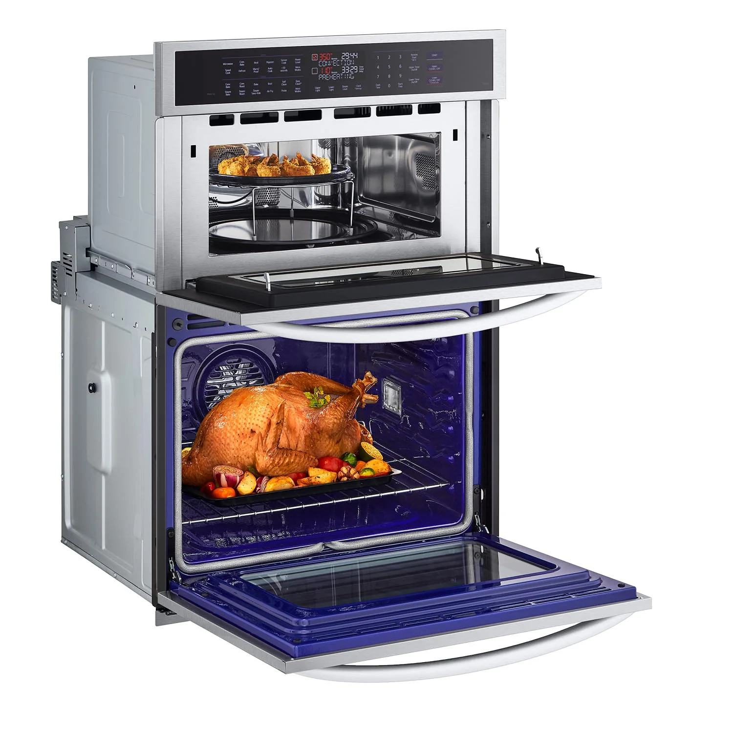 LG Smudge Resistant Stainless Steel Smart Combination Wall Oven with True Convection, InstaView®, Air Fry, Steam Sous Vide (6.4 Cu. Ft) - WCEP6427F - Image 9