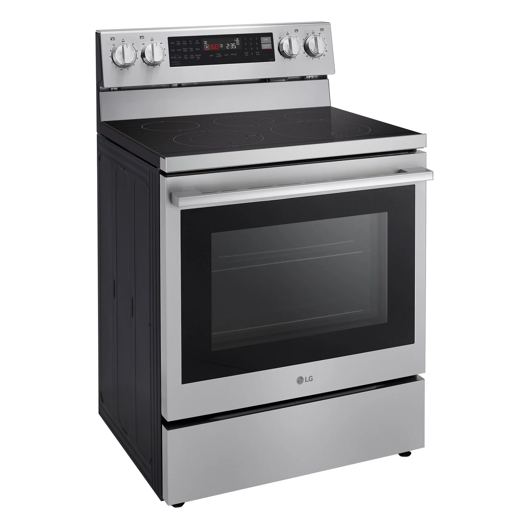 LG Smudge Resistant Stainless Steel Smart Electric Freestanding Range with Air Sous Vide (6.3 Cu.Ft) - LREN6325XE - Image 4