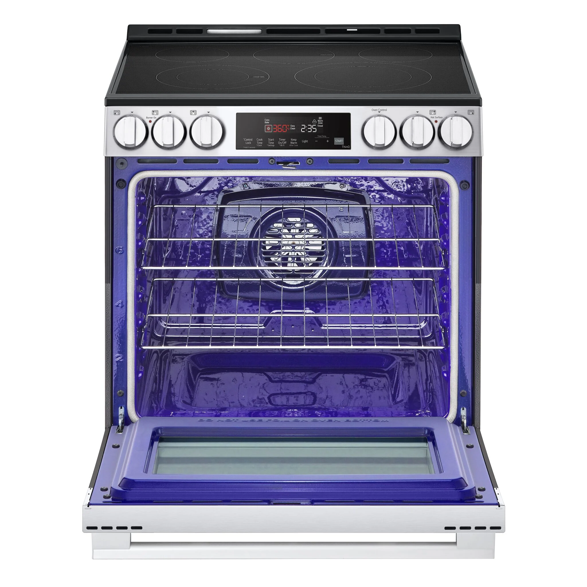 LG Smudge Resistant Stainless Steel Smart Electric Slide-In Range with Air Fry (6.3 Cu.Ft) - LSEL6333XE - Image 2
