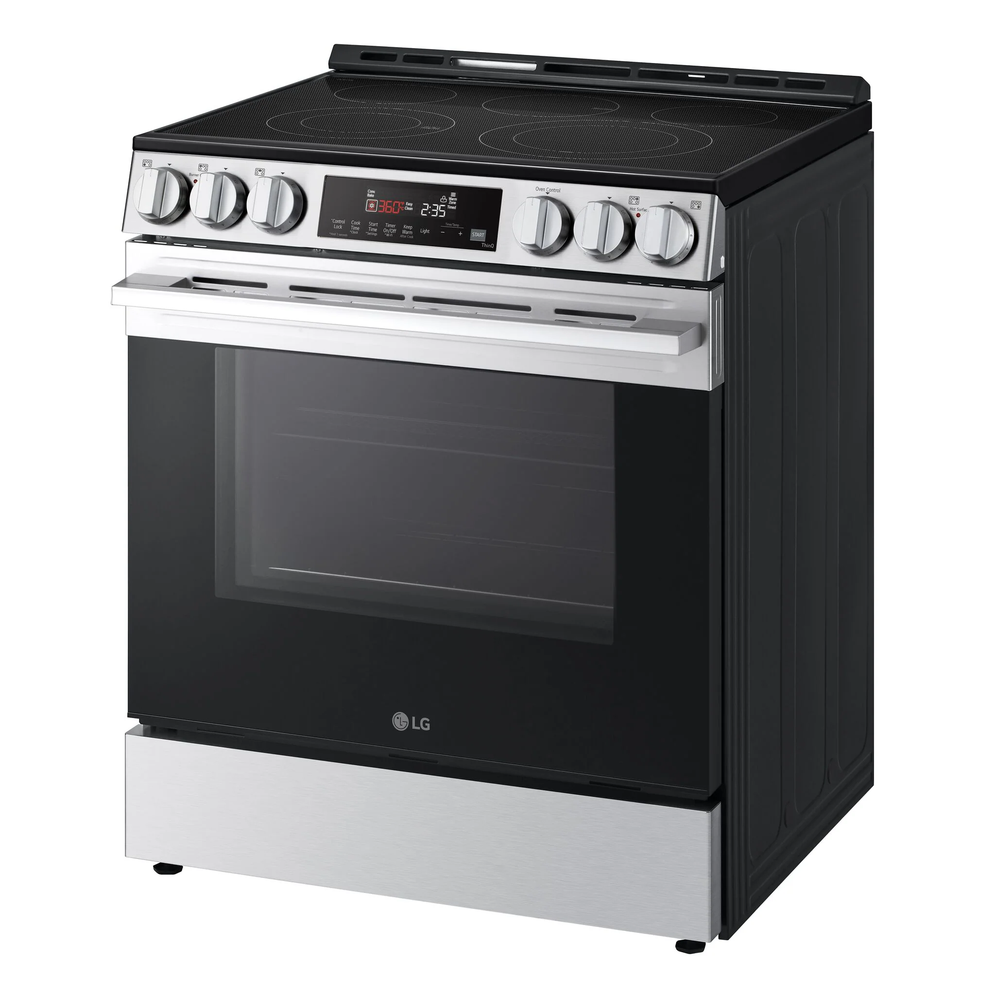 LG Smudge Resistant Stainless Steel Smart Electric Slide-In Range with Air Fry (6.3 Cu.Ft) - LSEL6333XE - Image 5