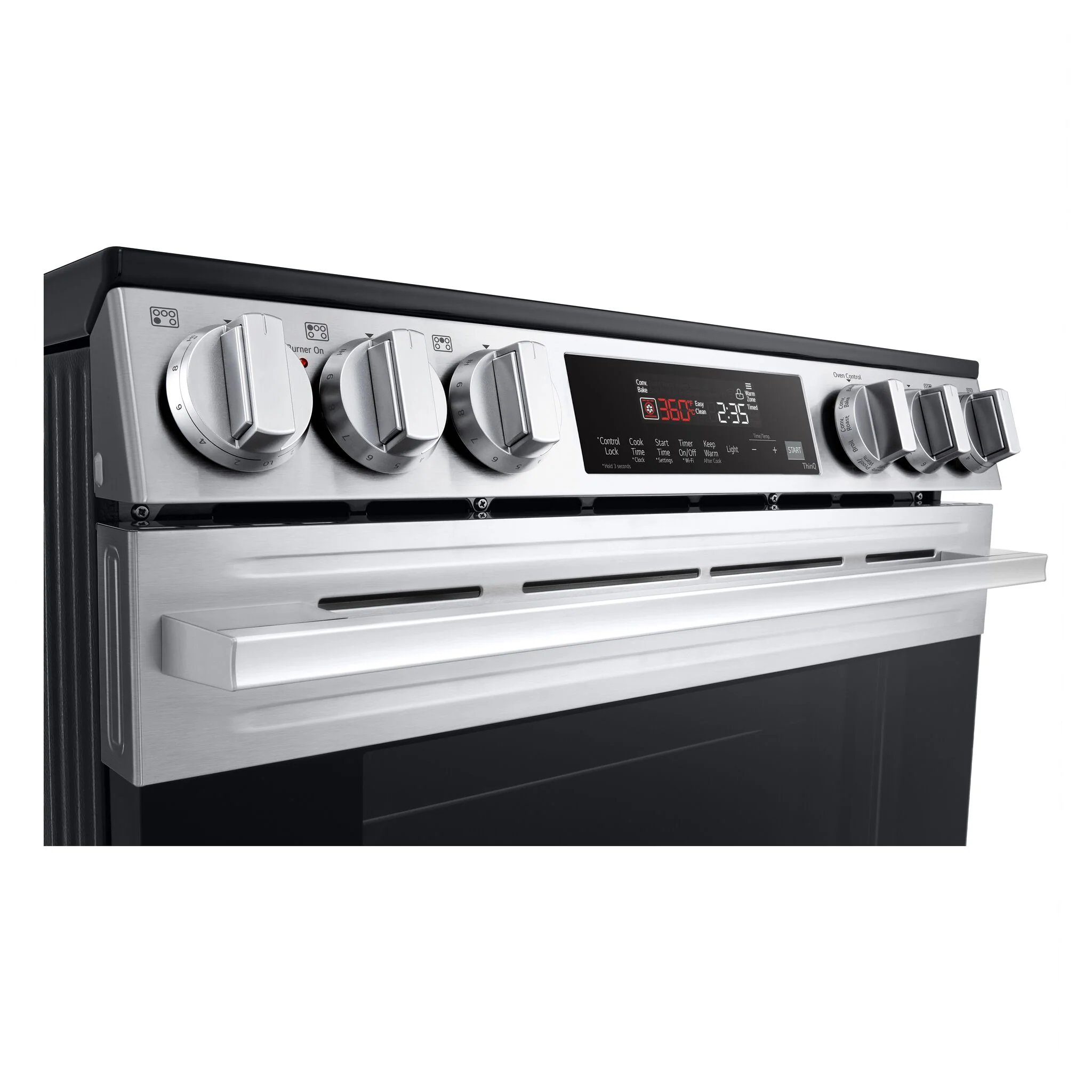 LG Smudge Resistant Stainless Steel Smart Electric Slide-In Range with Air Fry (6.3 Cu.Ft) - LSEL6333XE - Image 7