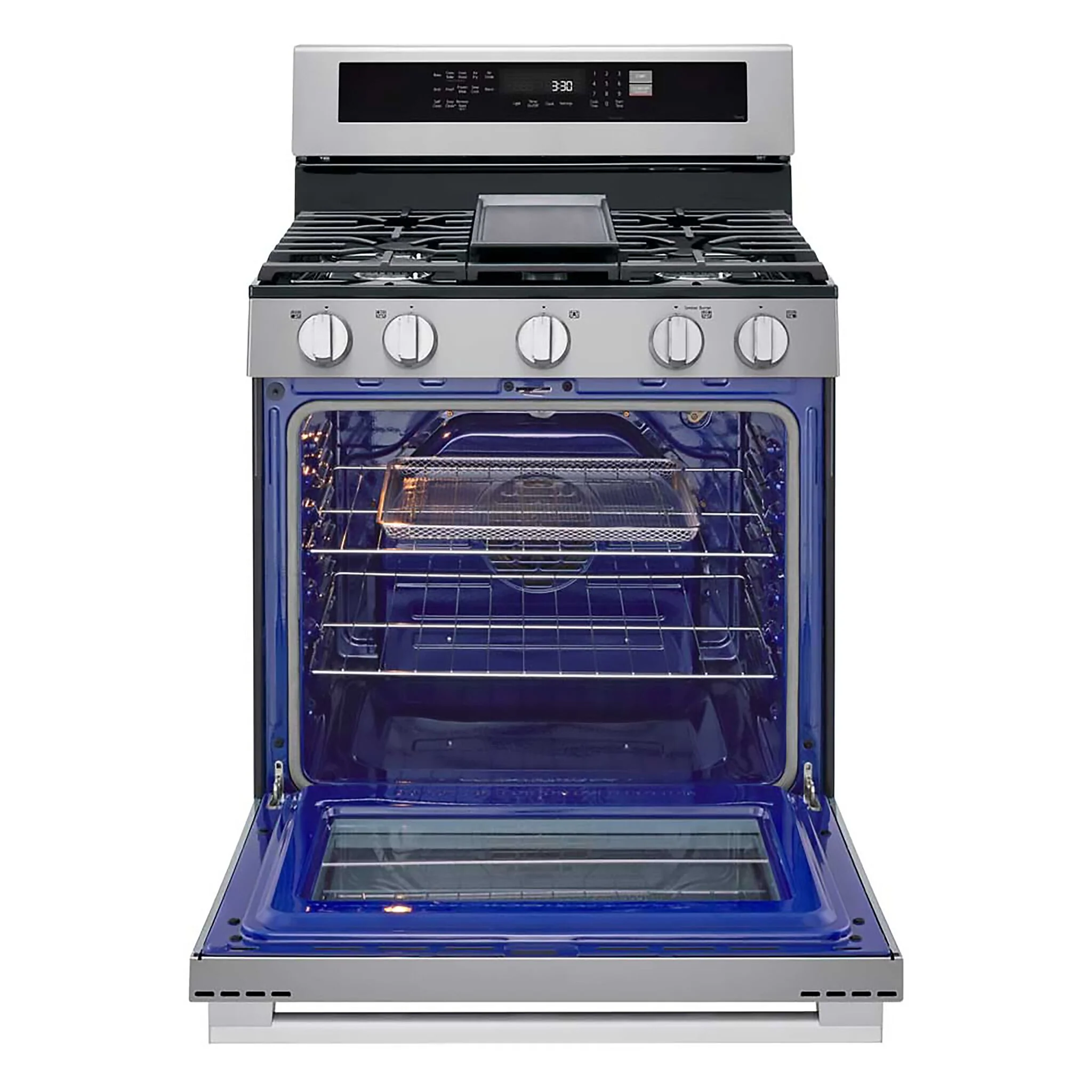 LG Smudge Resistant Stainless Steel Smart Gas Freestanding Range with Air Fry (6.3 Cu.Ft) - LRGN6325X - Image 2