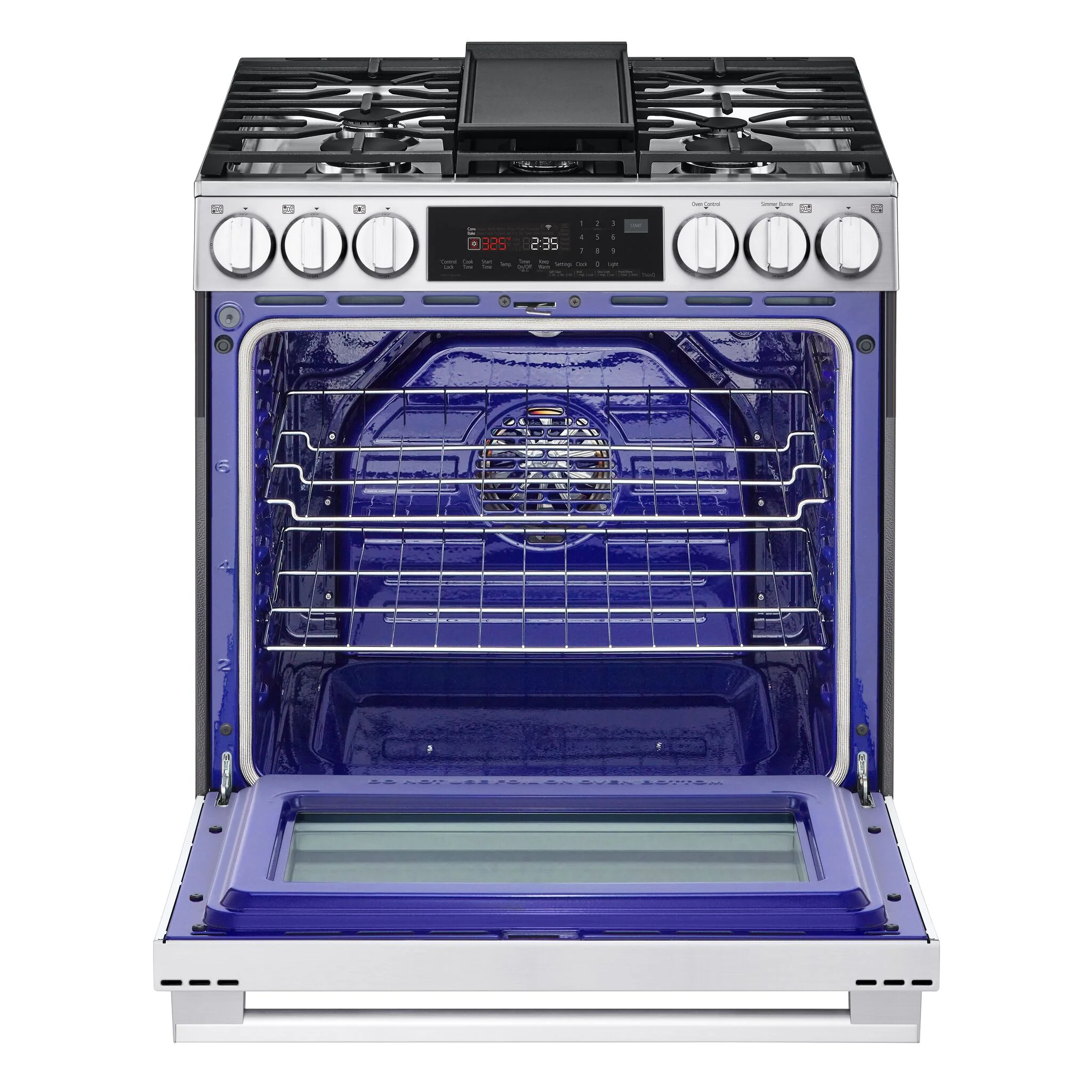 LG Smudge Resistant Stainless Steel Smart Gas Slide-In Range with Air Fry (6.3 Cu.Ft) - LSGL6335X - Image 2
