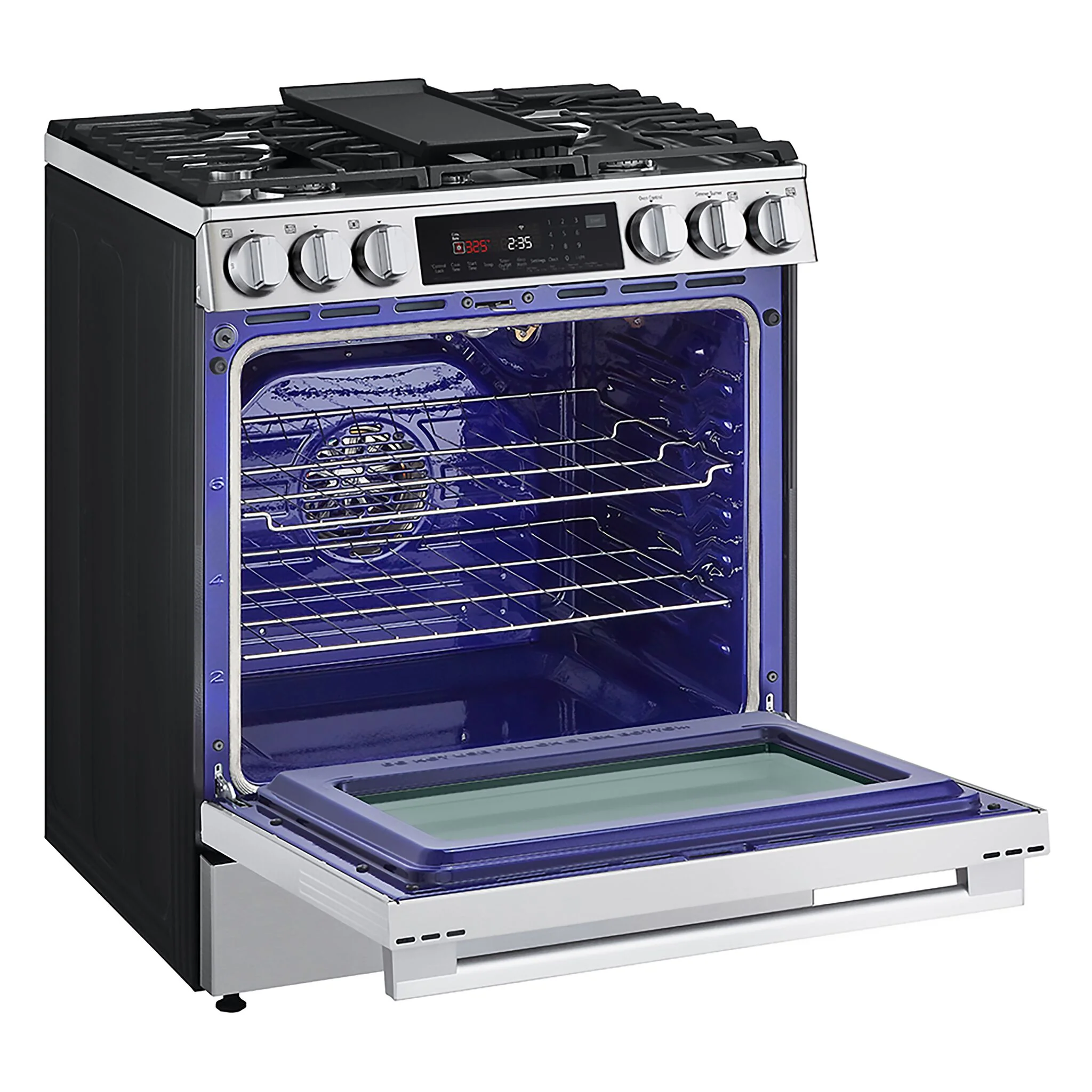 LG Smudge Resistant Stainless Steel Smart Gas Slide-In Range with Air Fry (6.3 Cu.Ft) - LSGL6335X - Image 4
