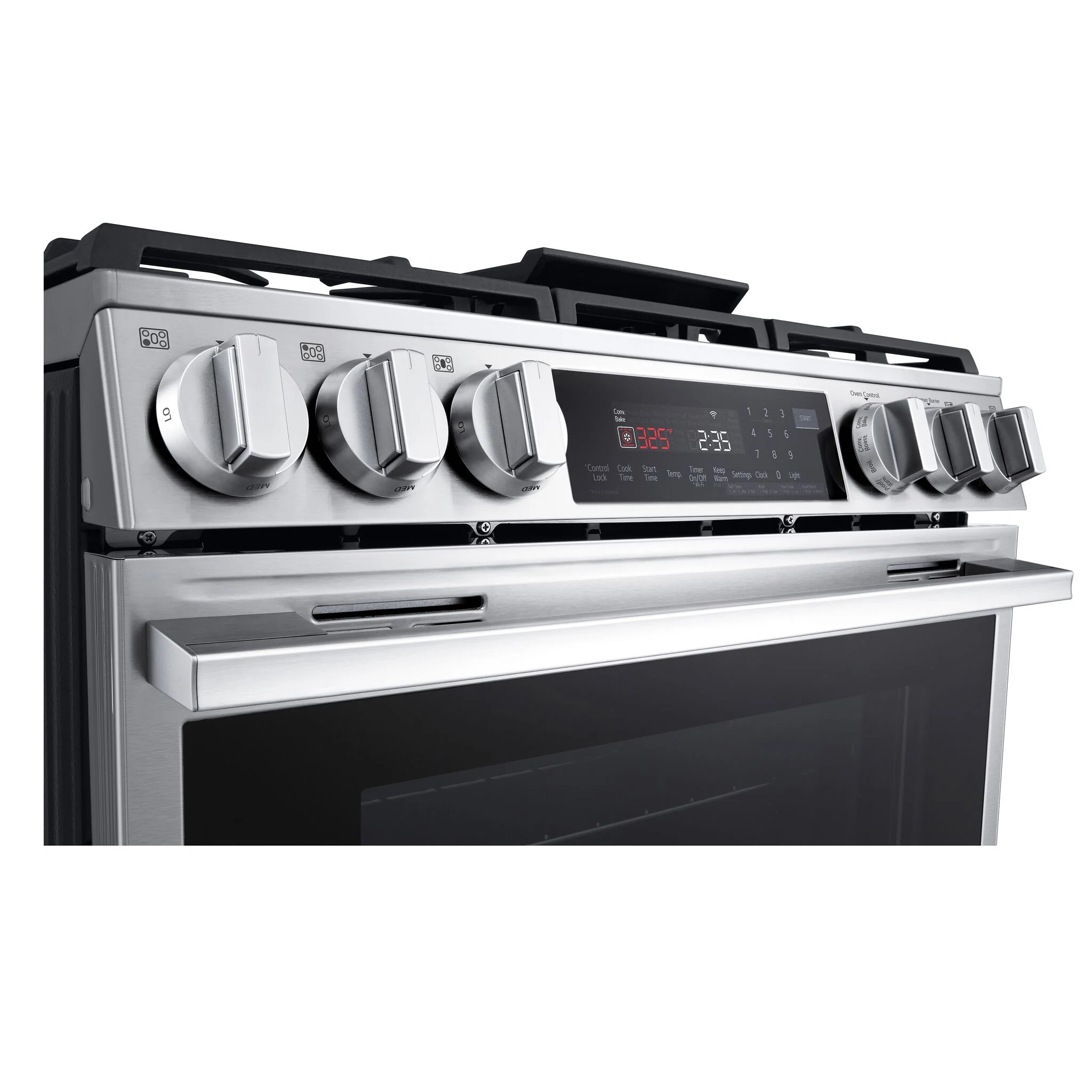 LG Smudge Resistant Stainless Steel Smart Gas Slide-In Range with Air Fry (6.3 Cu.Ft) - LSGL6335X - Image 8