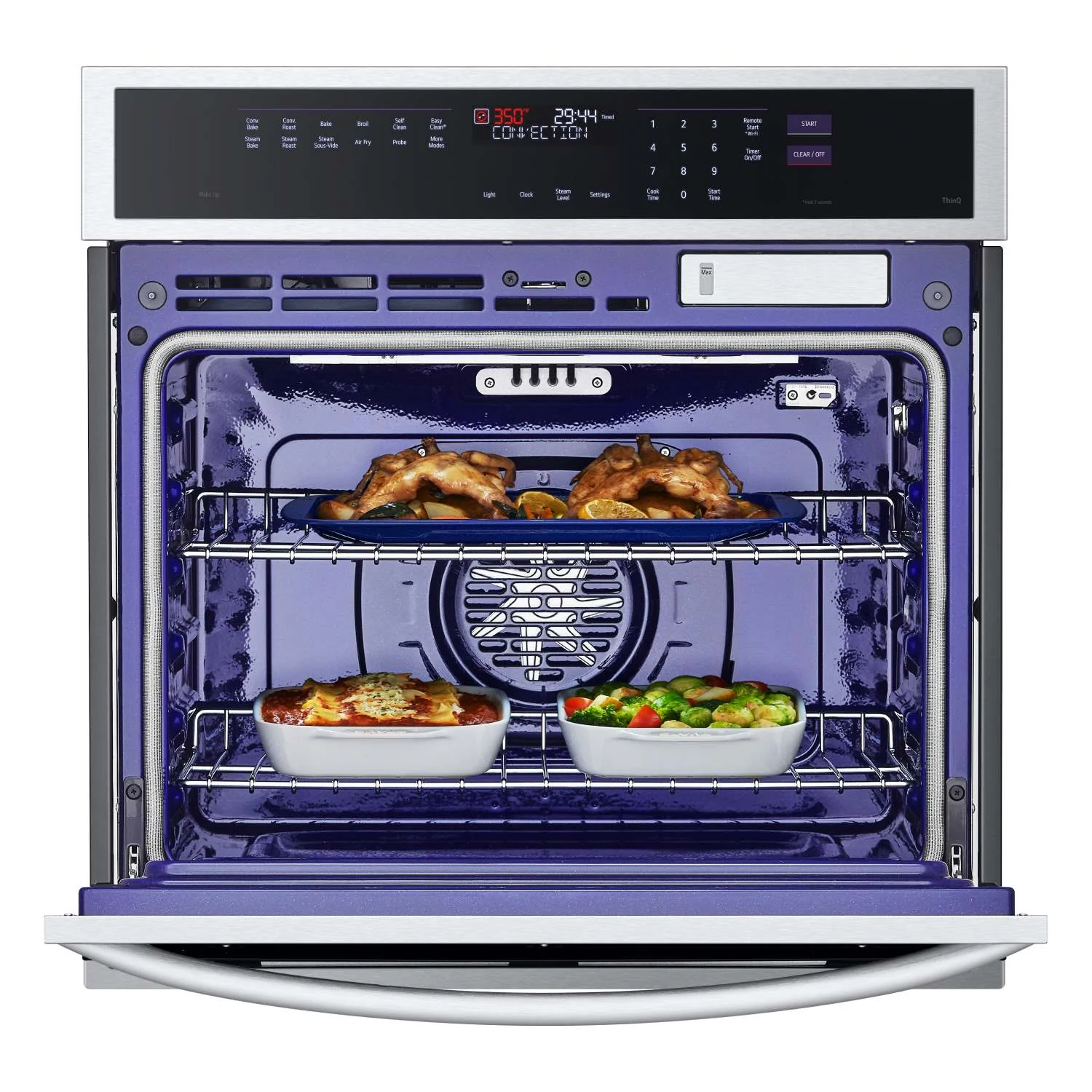 LG Stainless Steel 29.75" Smart Single Wall Oven with
True Convection, InstaView®, Air Fry and
Steam Sous Vide (4.7 Cu. Ft.) - WSEP4727F - Image 3