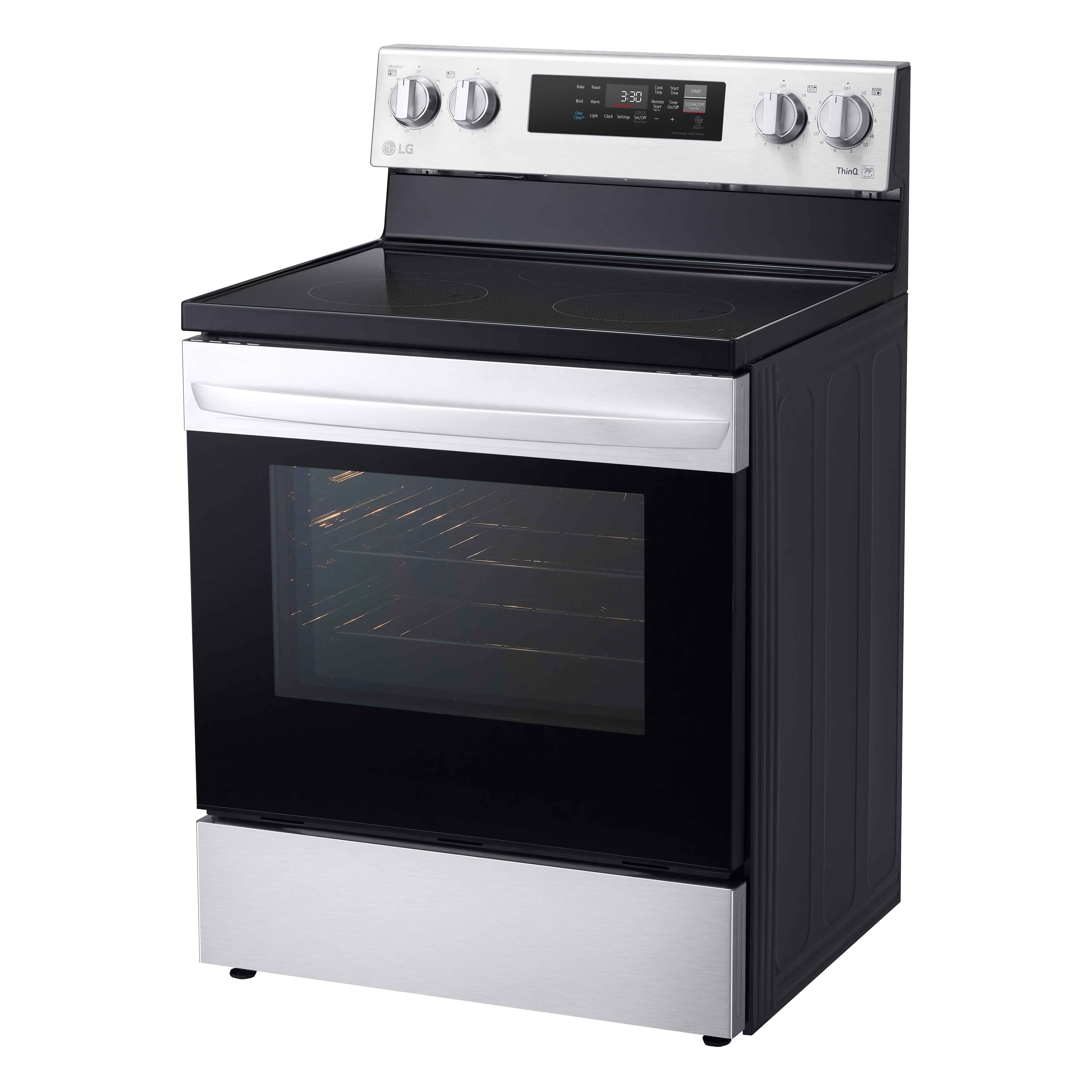 LG Stainless Steel 6.3 cu ft. Electric ThinQ® Range with EasyClean -LREL6321S - Image 4