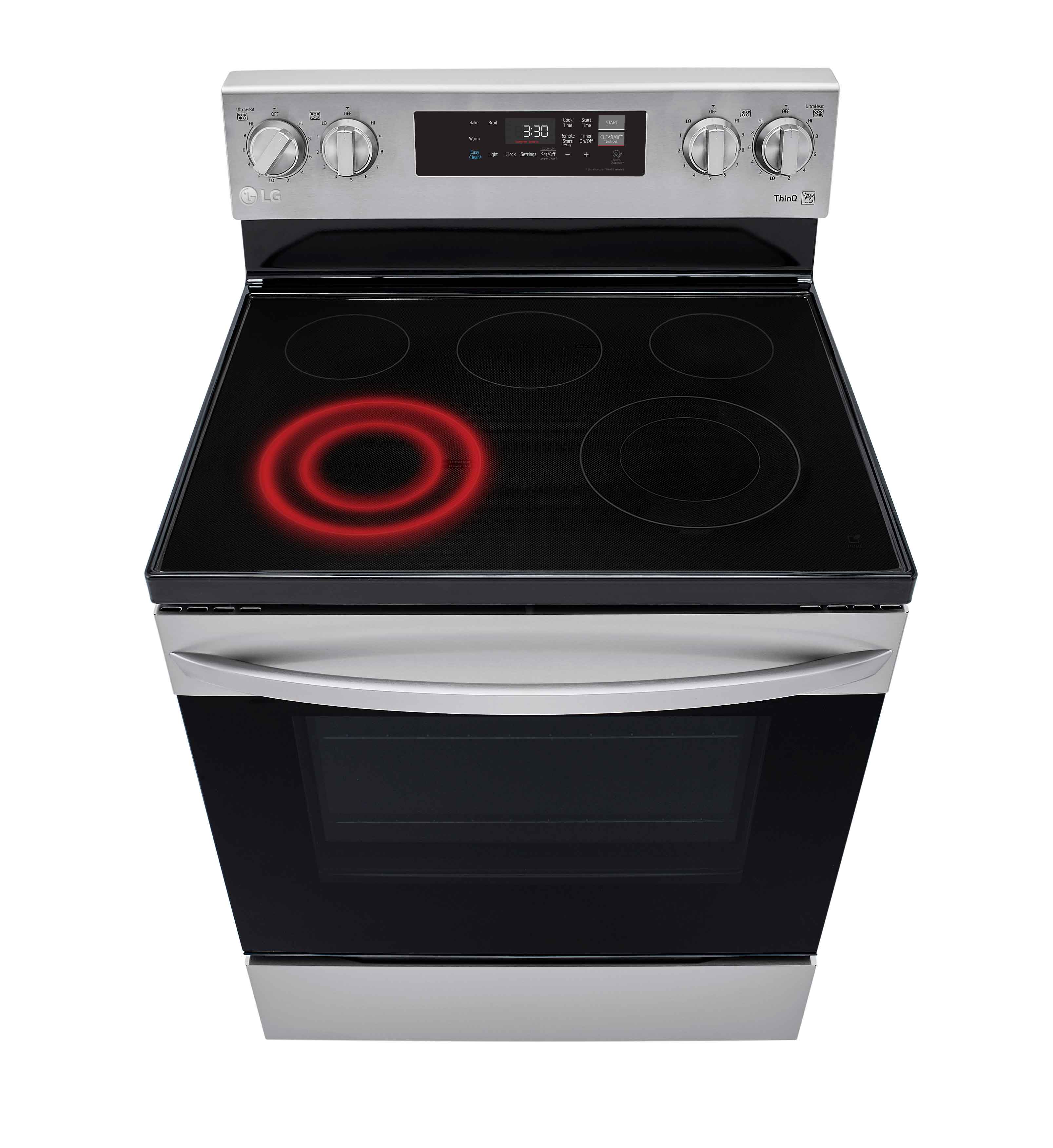 LG Stainless Steel 6.3 cu ft. Electric ThinQ® Range with EasyClean -LREL6321S - Image 6